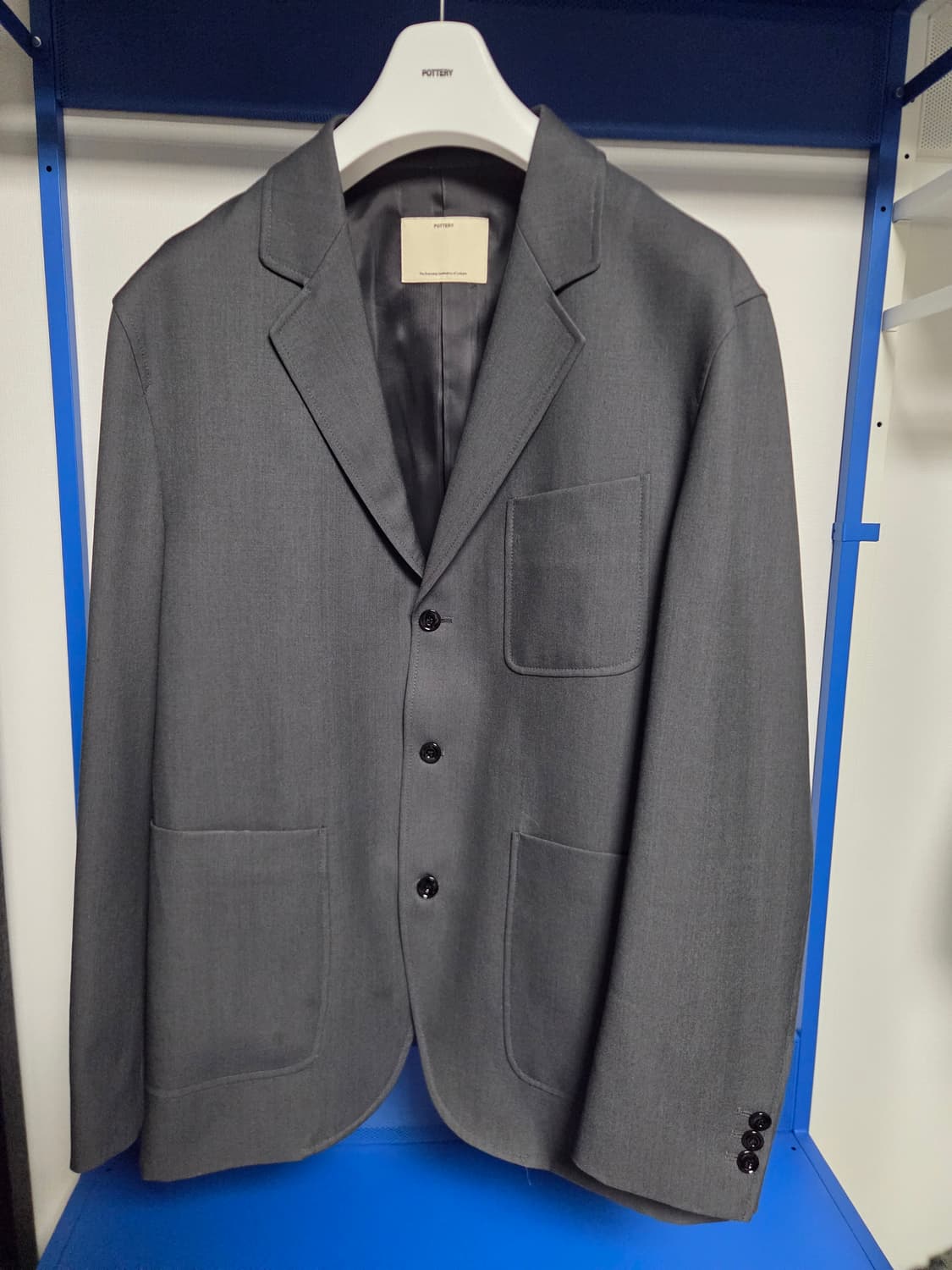 파인 울 스포츠 자켓 미드 그레이 3사이즈 판매합니다. 상품이미지2