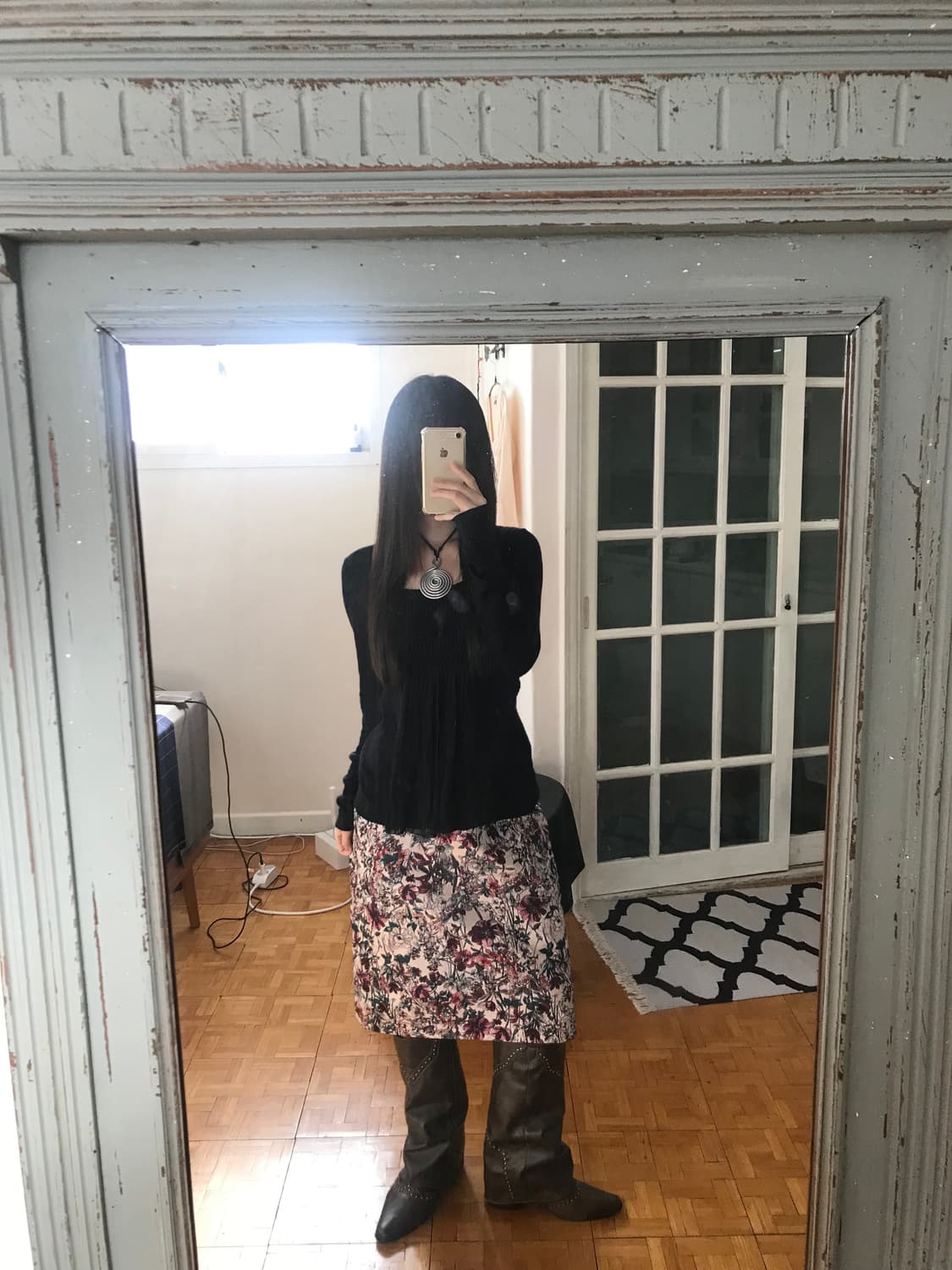 vintage pattern skirt 상품이미지3