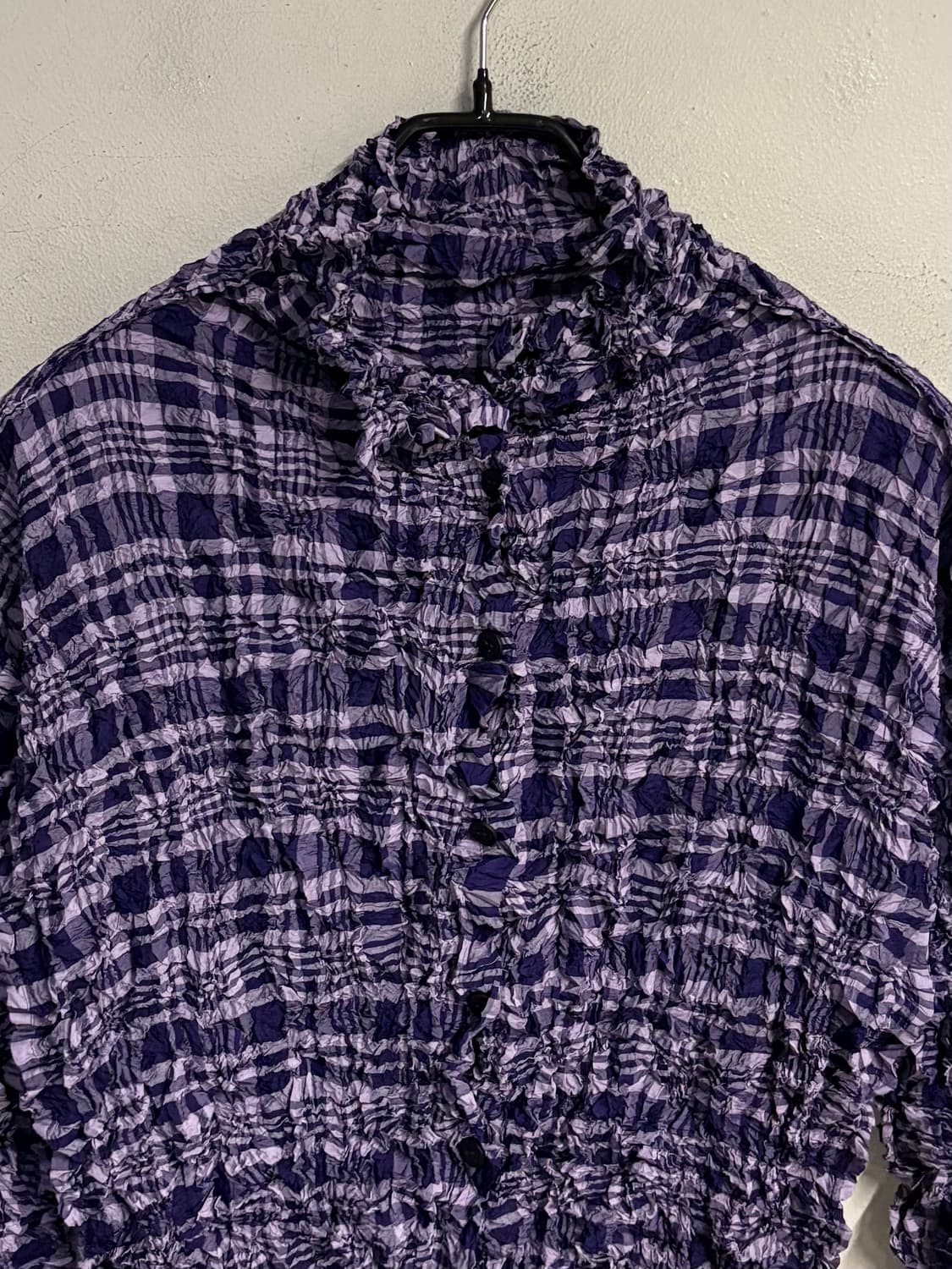 ISSEY MIYAKE me crinkle check shirt  상품이미지3