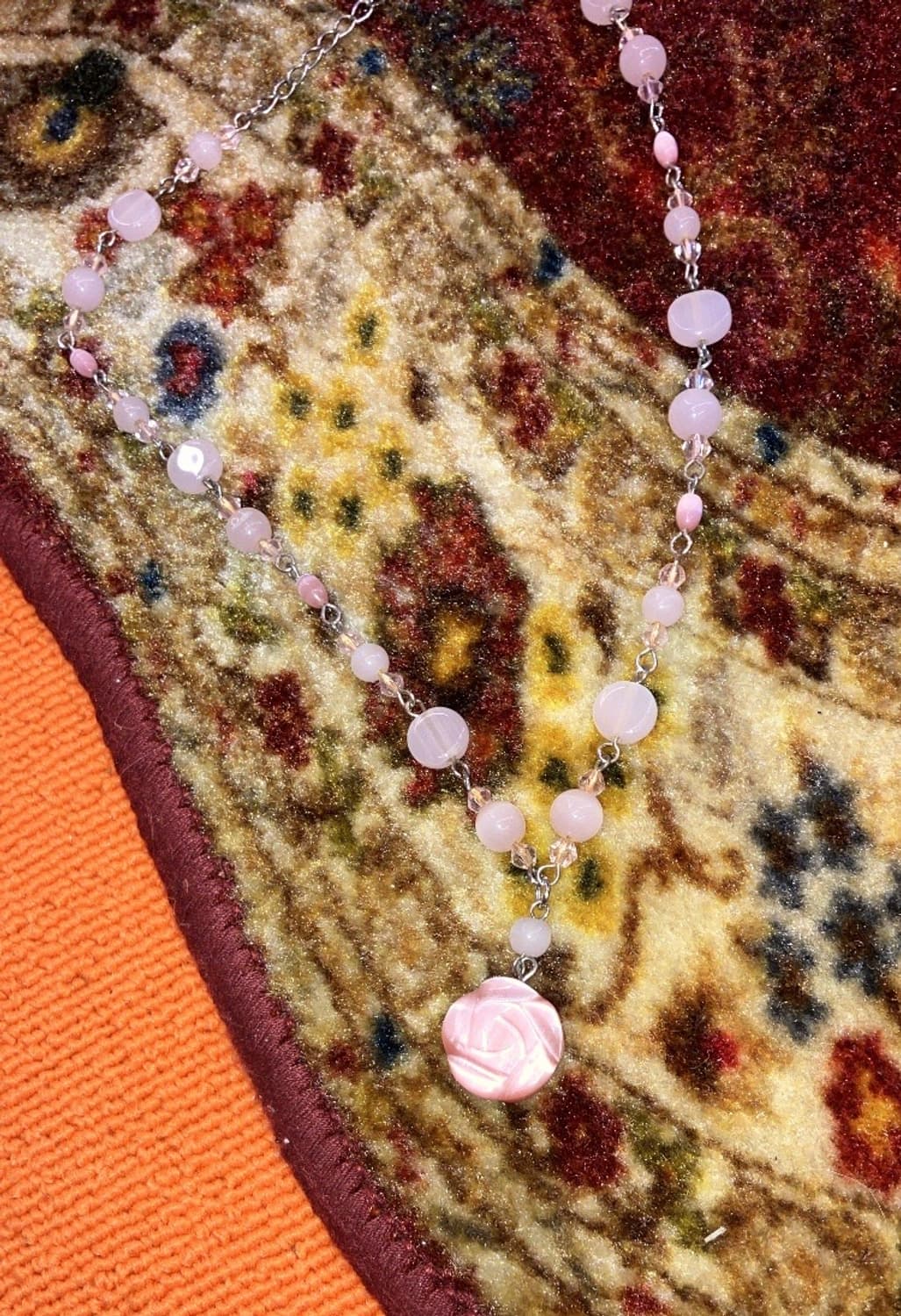 pink rose necklace 상품이미지1