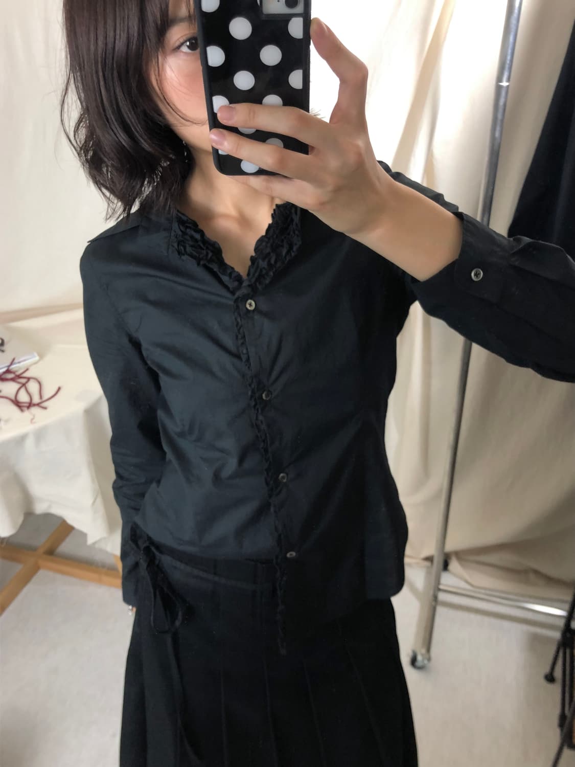 Romantic Black Shirt 상품이미지1