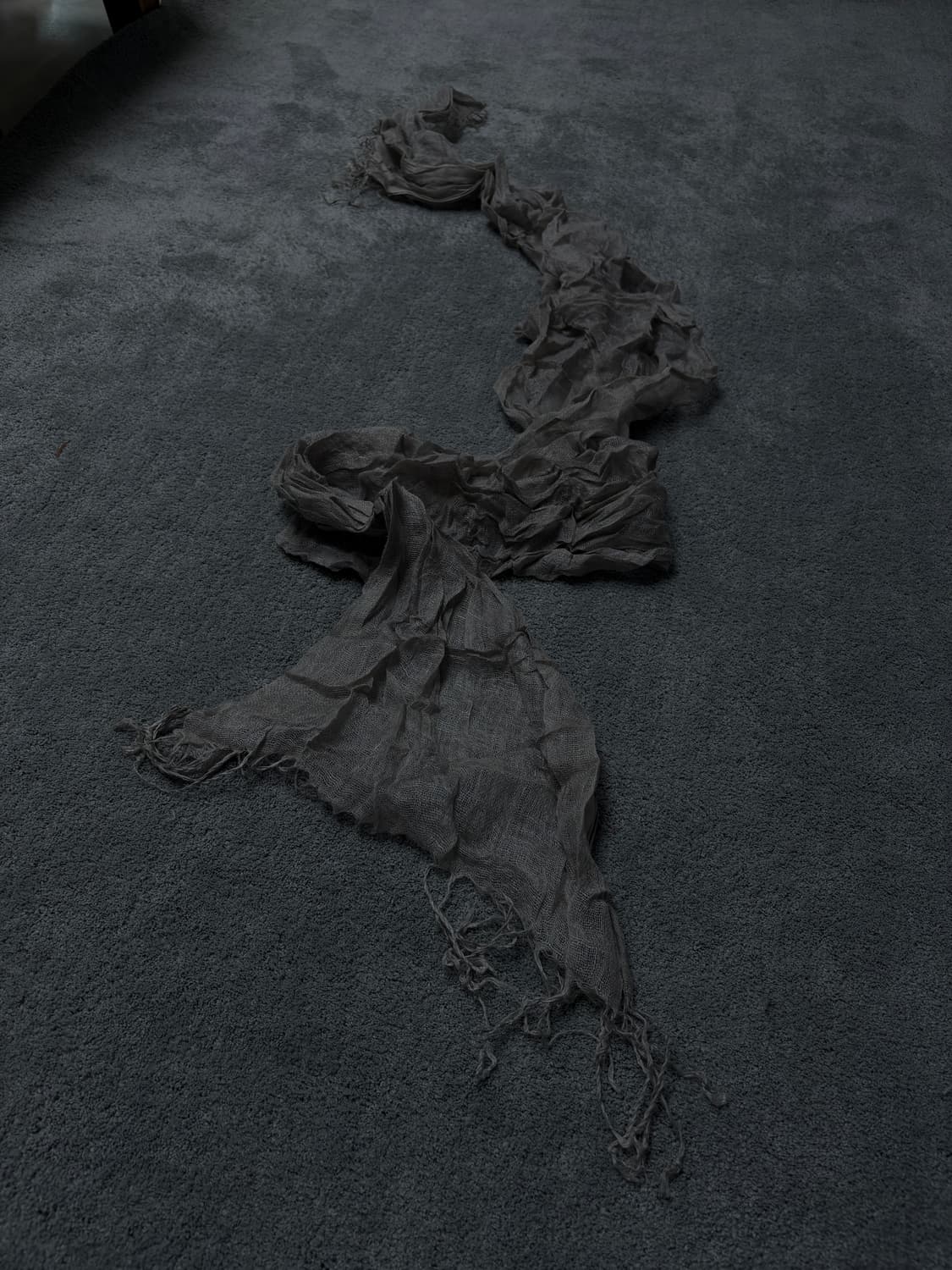 Vintage v-kei punk mood grey scarf 상품이미지1