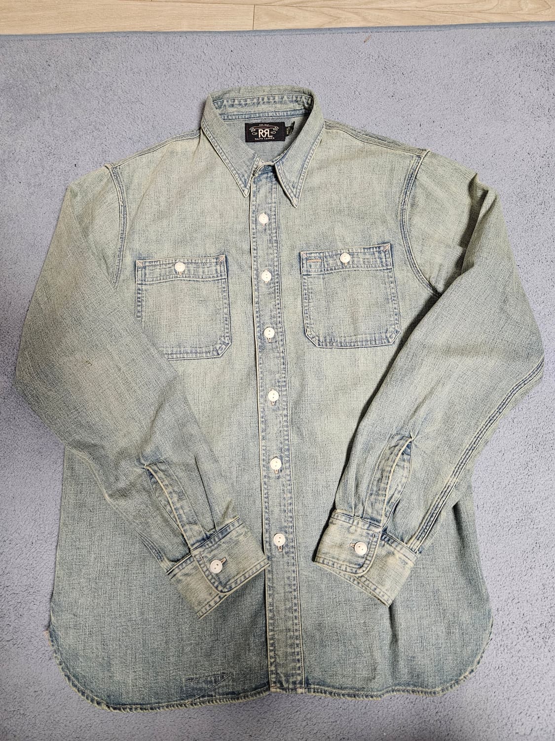 RRL 더블알엘 워크 데님 셔츠 m사이즈 상품이미지2