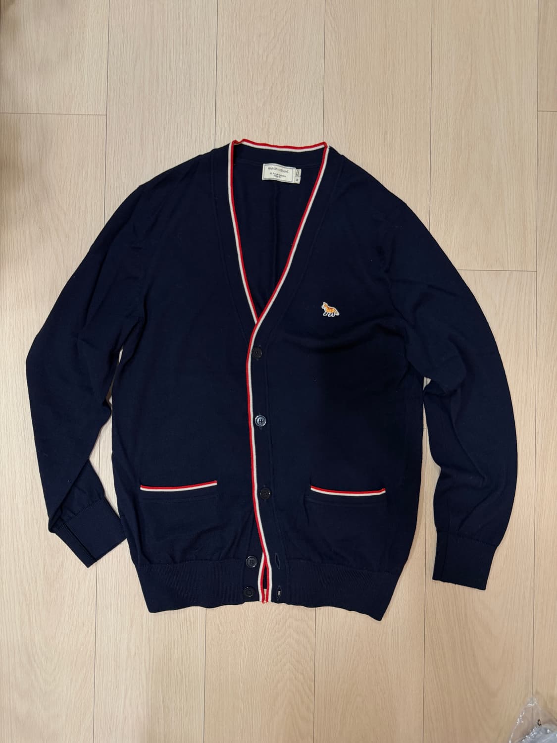 메종키츠네 가디건 M 네이비 상품이미지1
