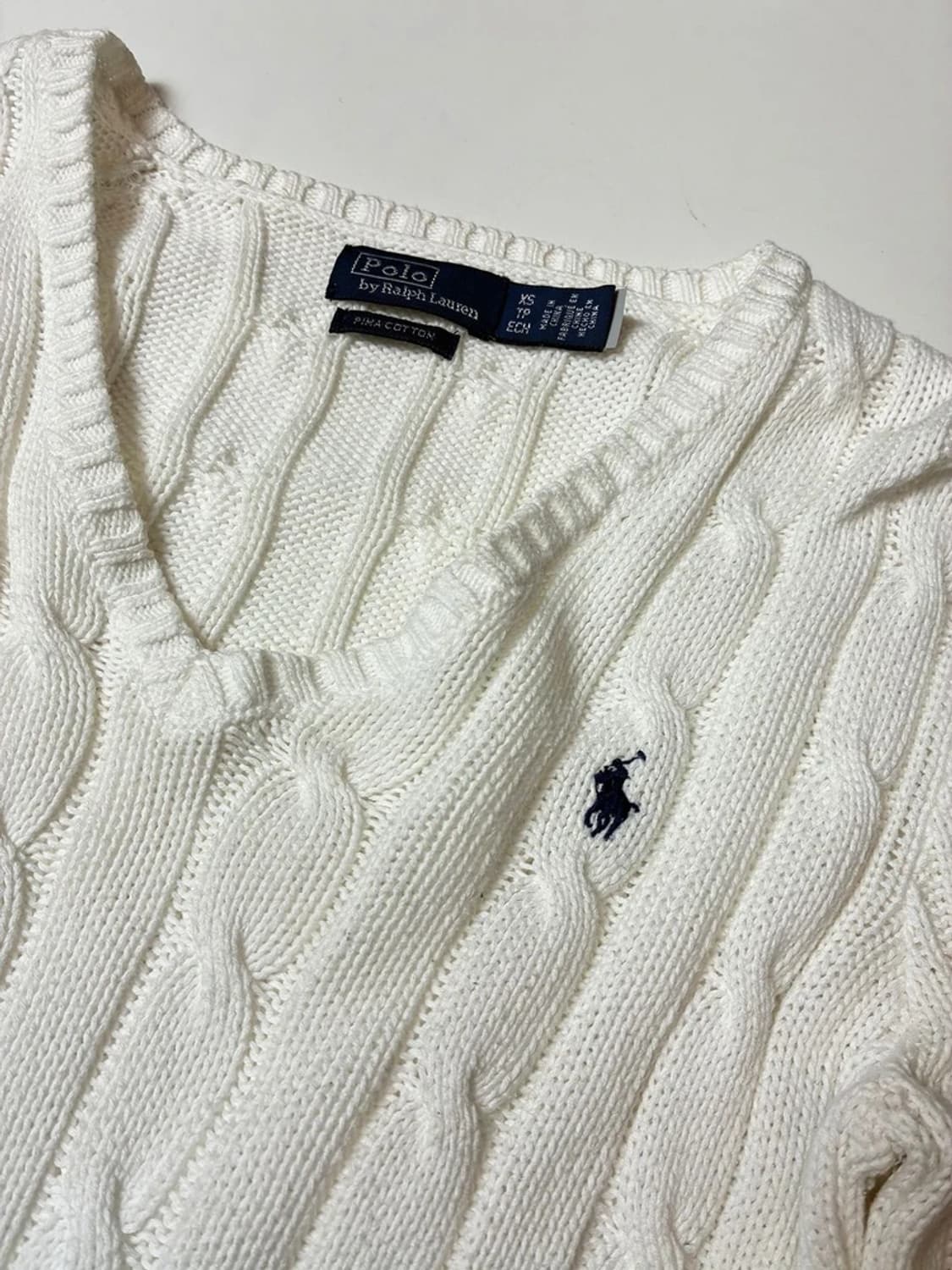 폴로 랄프로렌 화이트 탭 신형 꽈배기 니트 PN8120 상품이미지3