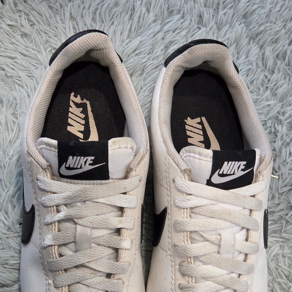 7w-30:나이키 코르테즈 레더 화이트블랙 Nike Cortez 24cm 상품이미지6