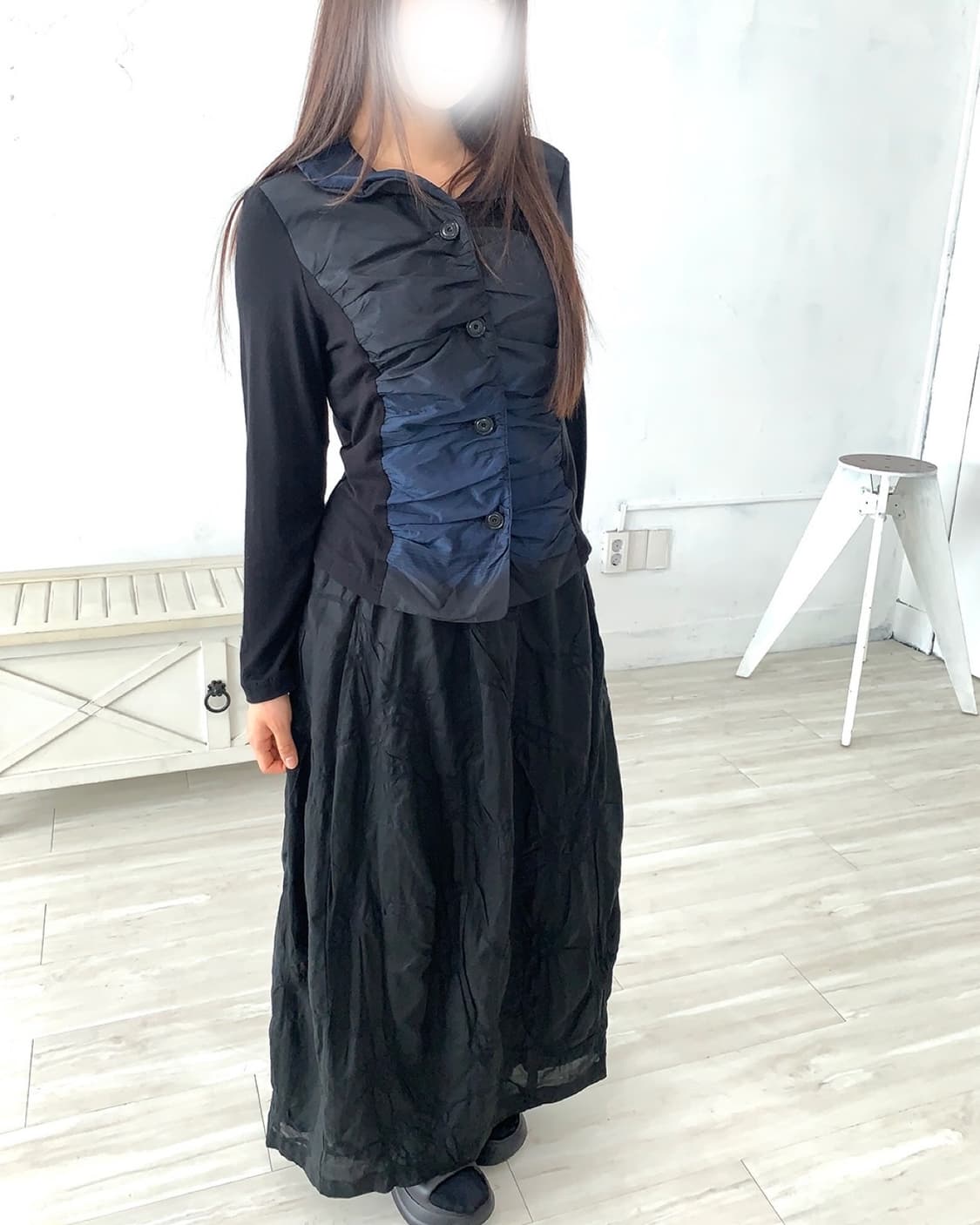 Black & Midnight Navy Ruched Jacket 상품이미지9
