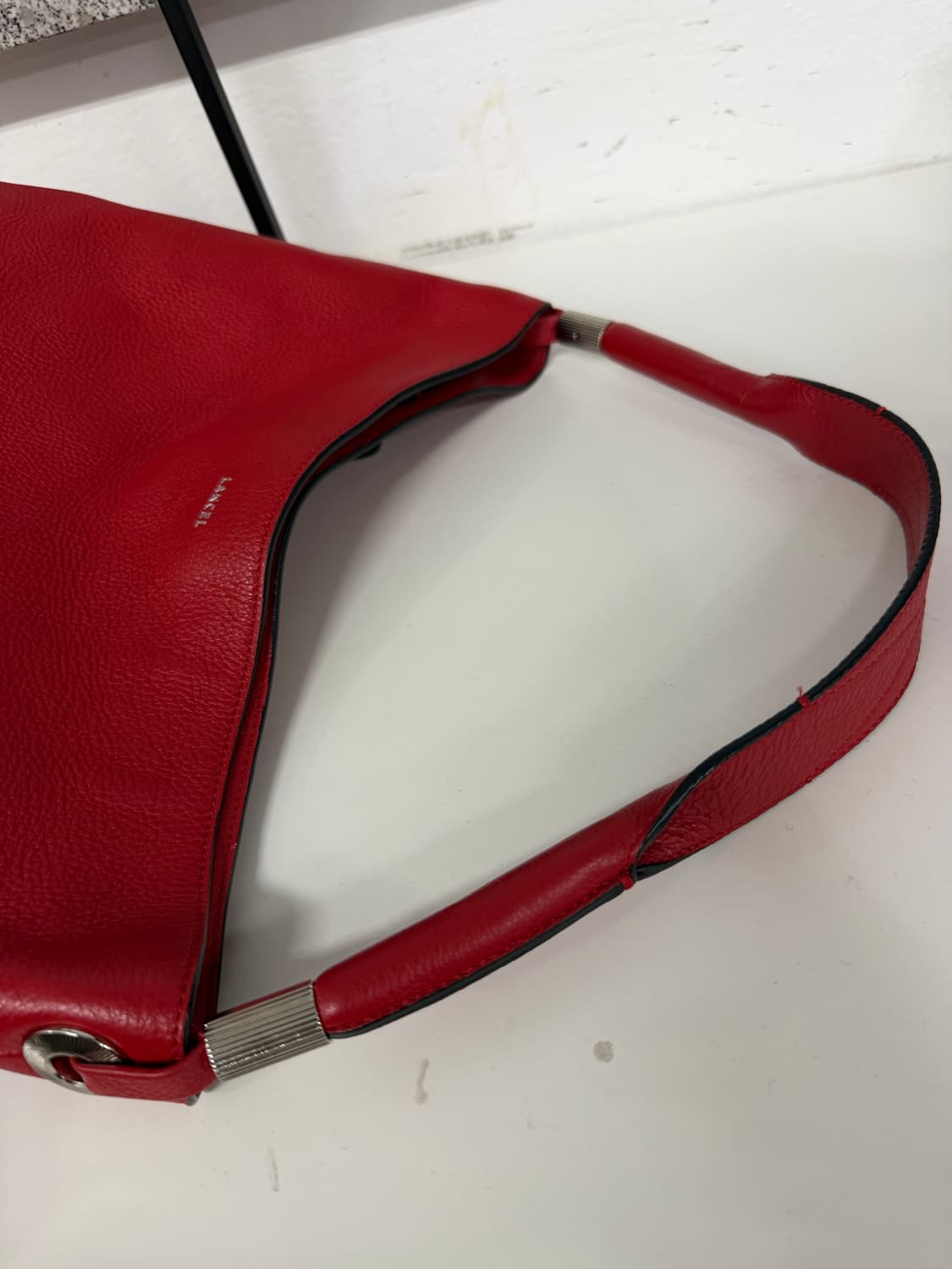 정품) LANCEL 란셀 가죽 숄더백 레드  상품이미지6