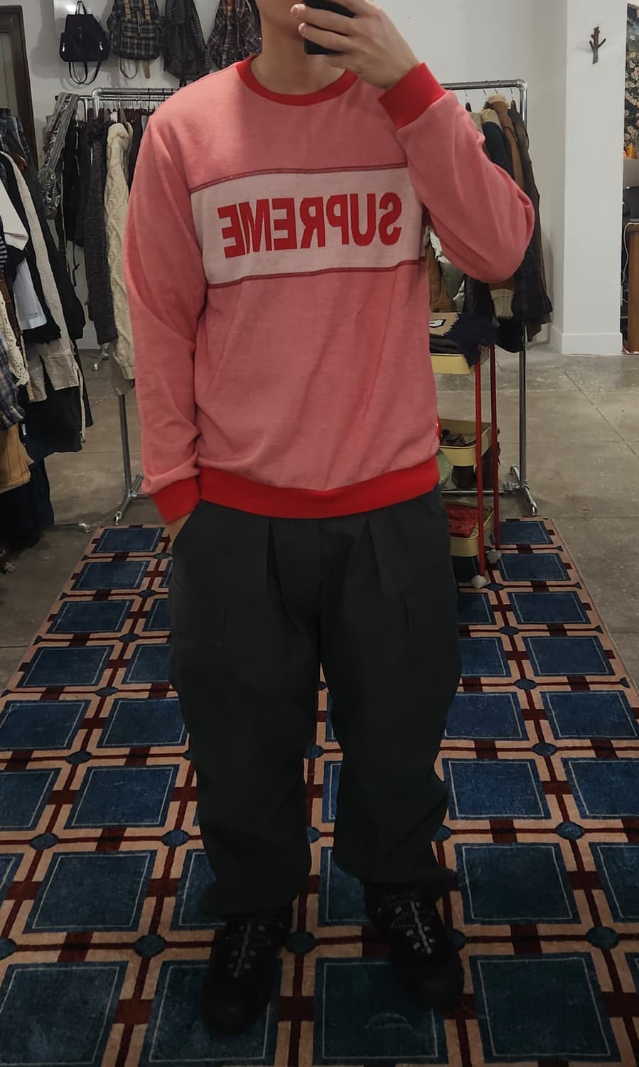 슈프림 토날 스트라이프 로고 크루넥 니트 (L) 상품이미지6