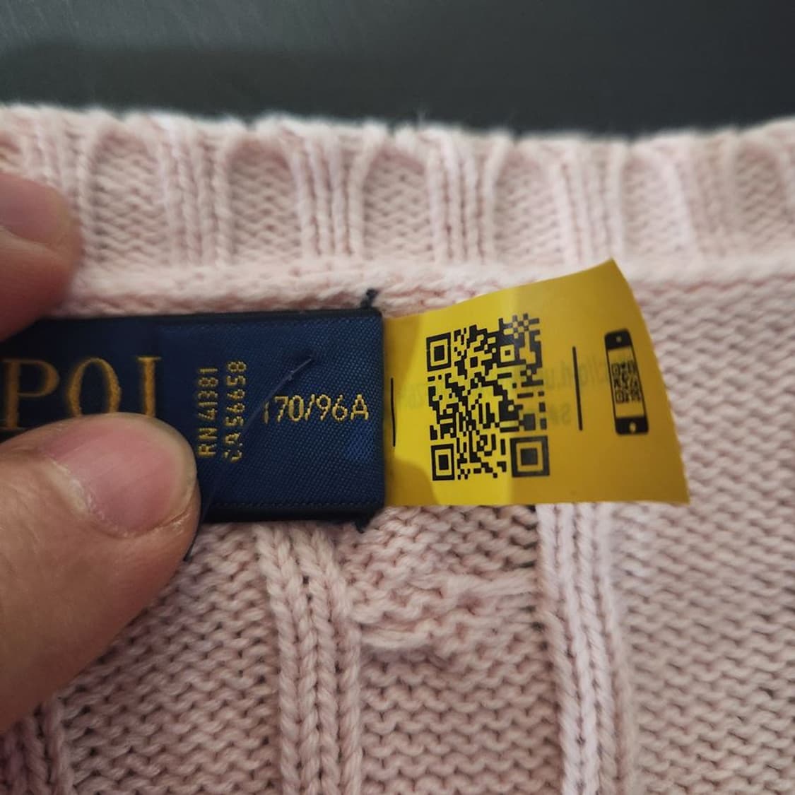 [여L]폴로랄프로렌 코튼 브이넥 니트[Y63-003]/레이디블루 상품이미지8