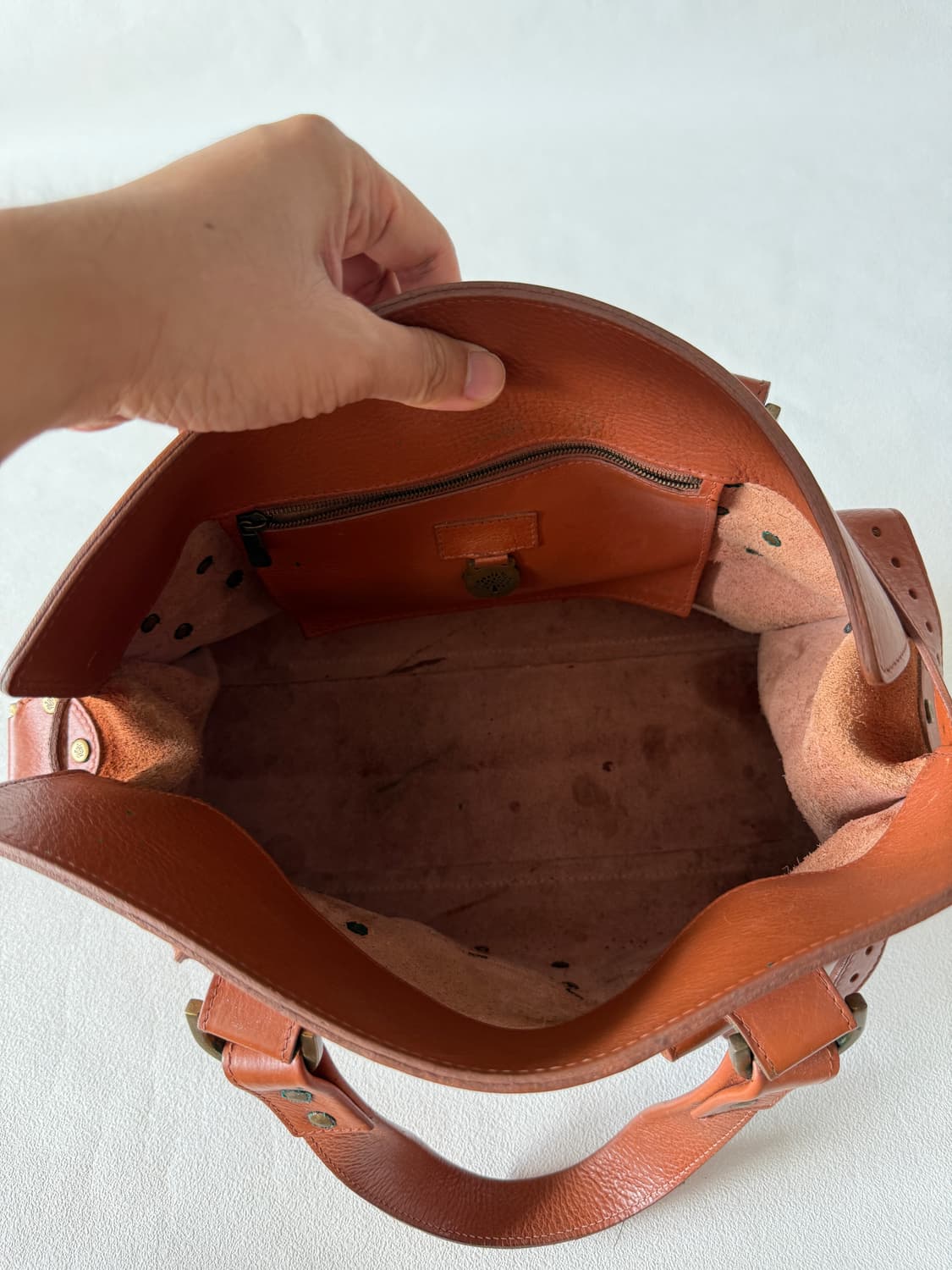 빈티지 멀버리(Mulberry) 통가죽 토트백 상품이미지9