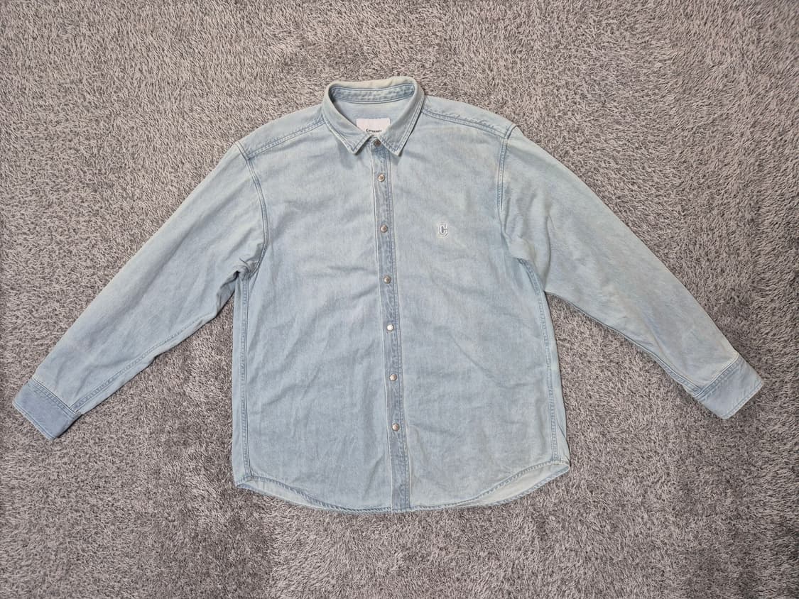 커버낫 남성 C로고 워싱 데님셔츠 M 상품이미지1