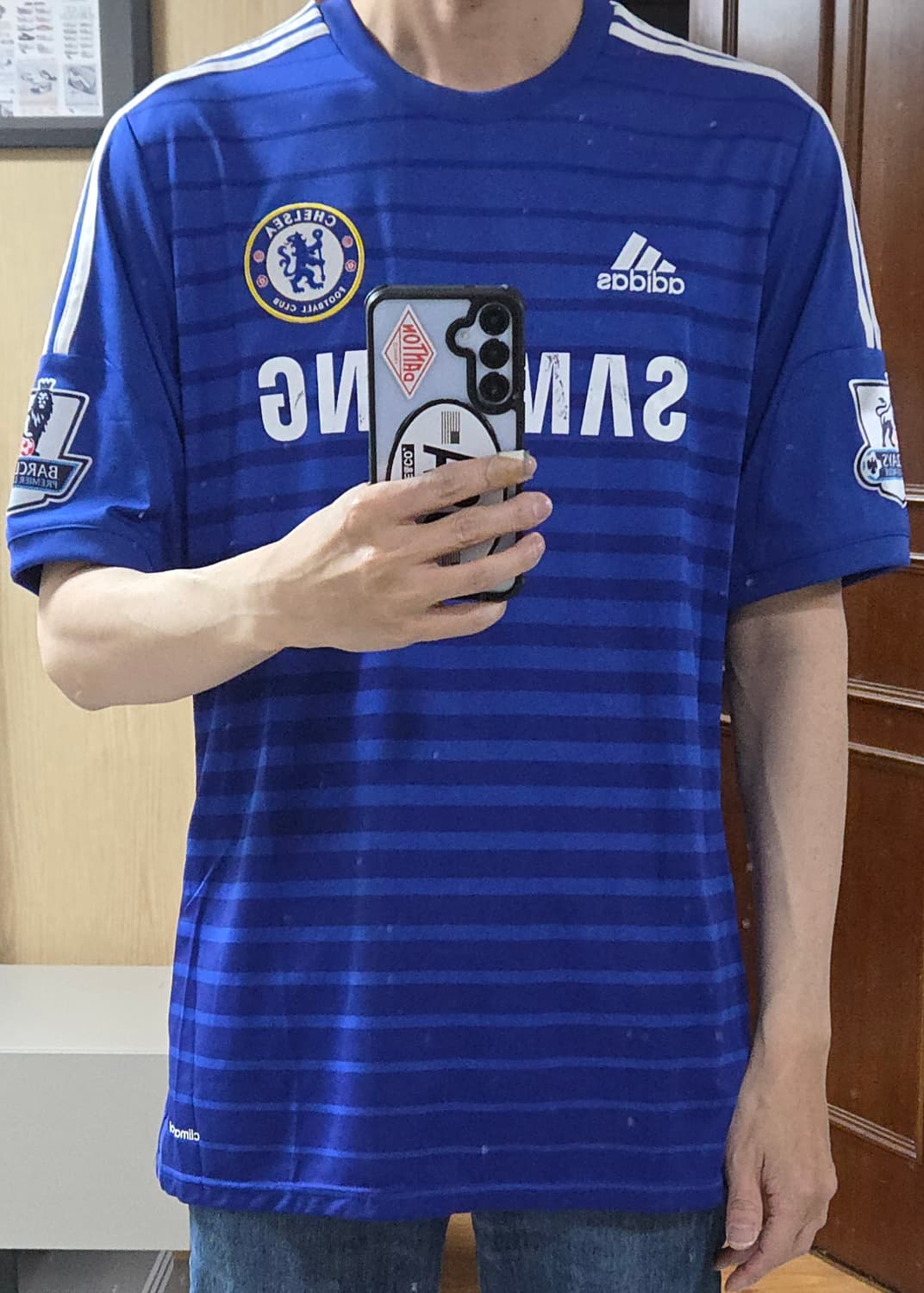 (착샷) 아디다스 첼시 유니폼 14-15 시즌 홈 져지 상품이미지10