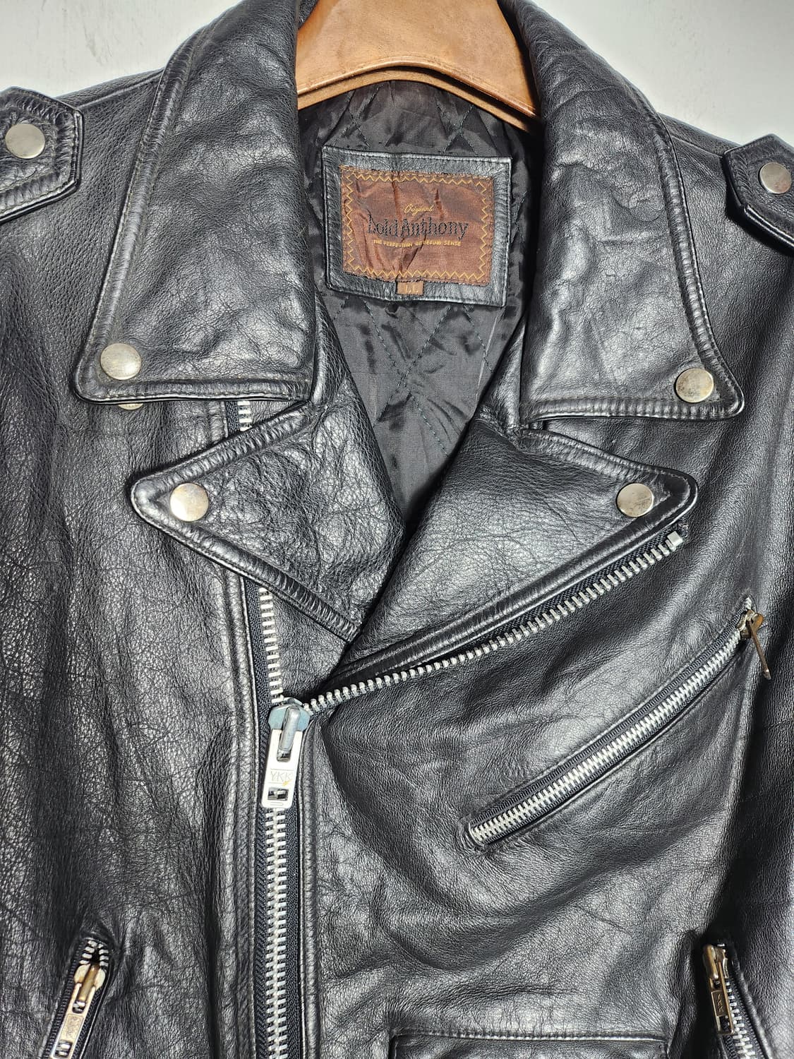 Lold Anthony 더블 라이더 가죽 자켓 상품이미지3