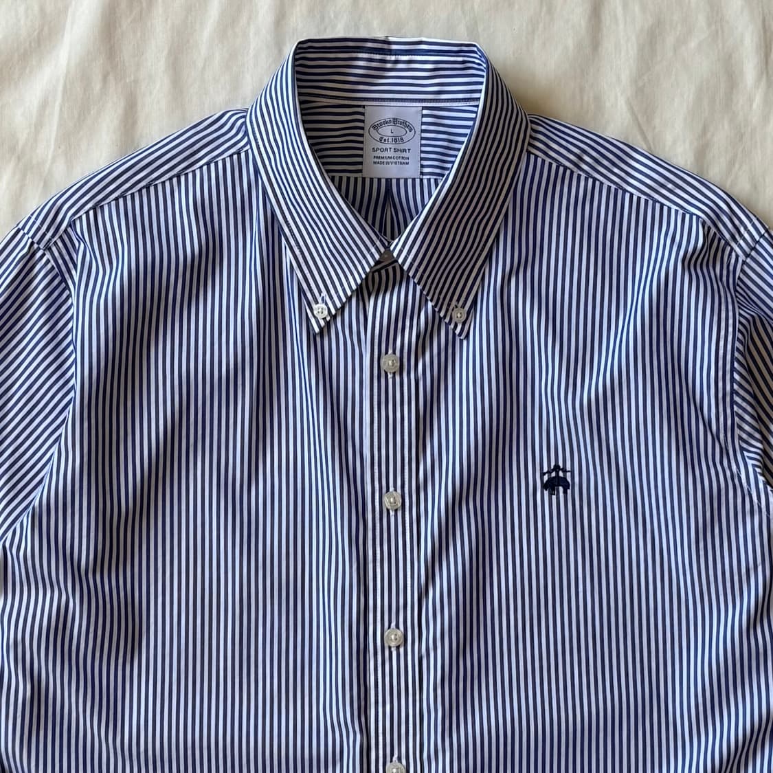 [L/102-105] Brooks Brothers 네이비 스트라이프 셔츠 상품이미지2