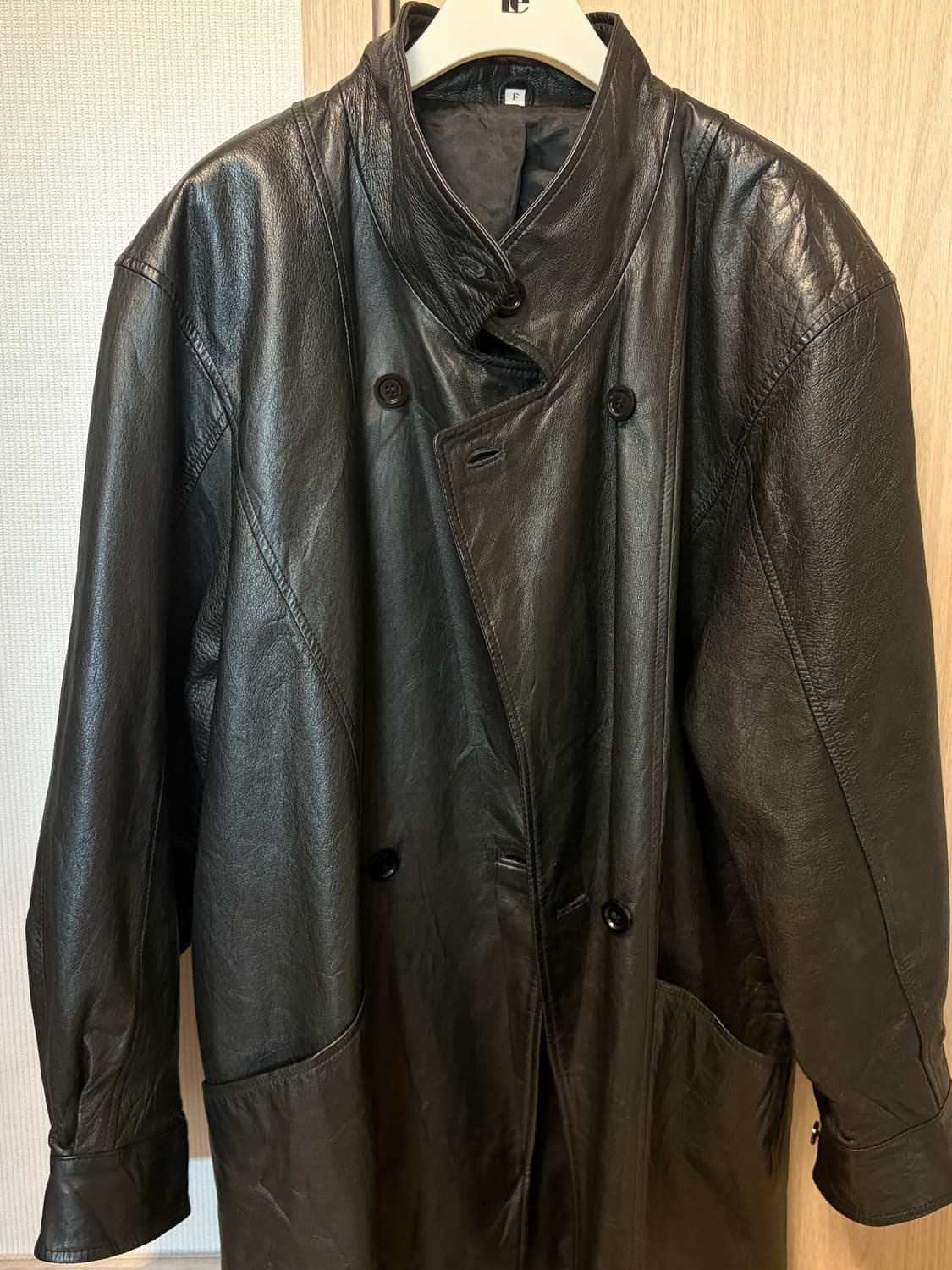 Vintage leather jacket 소가죽 히이넥 빈티지 자켓 상품이미지1