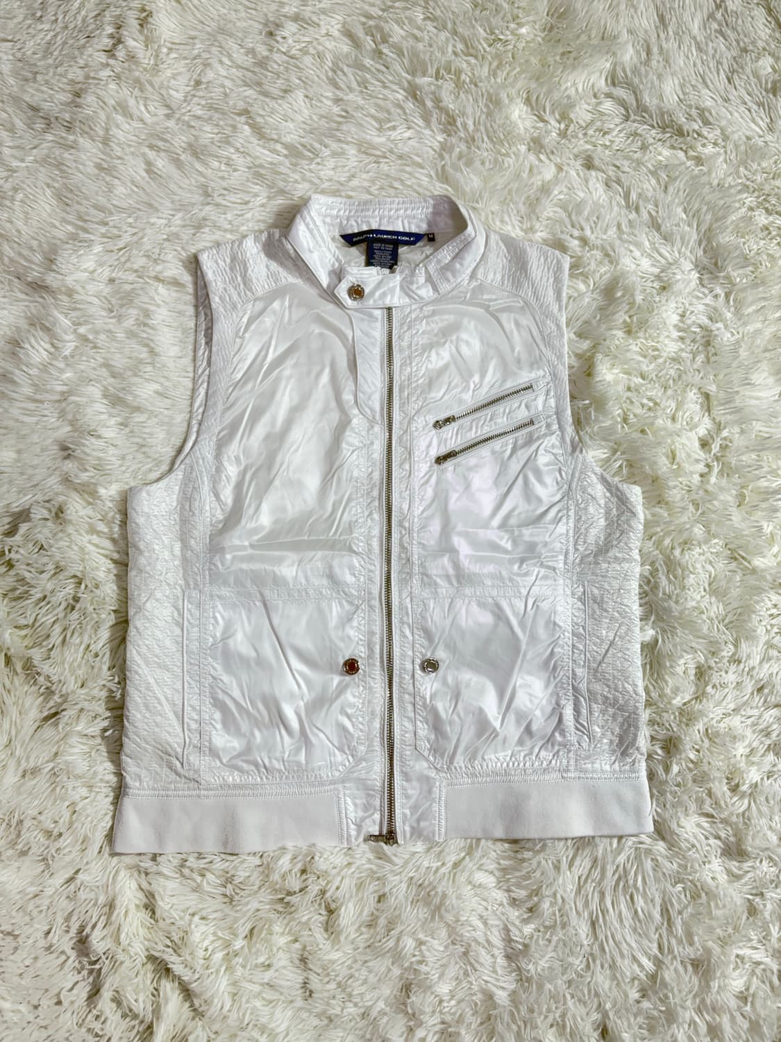 폴로 GOLF 화이트 투웨이 나일론 베스트  상품이미지3