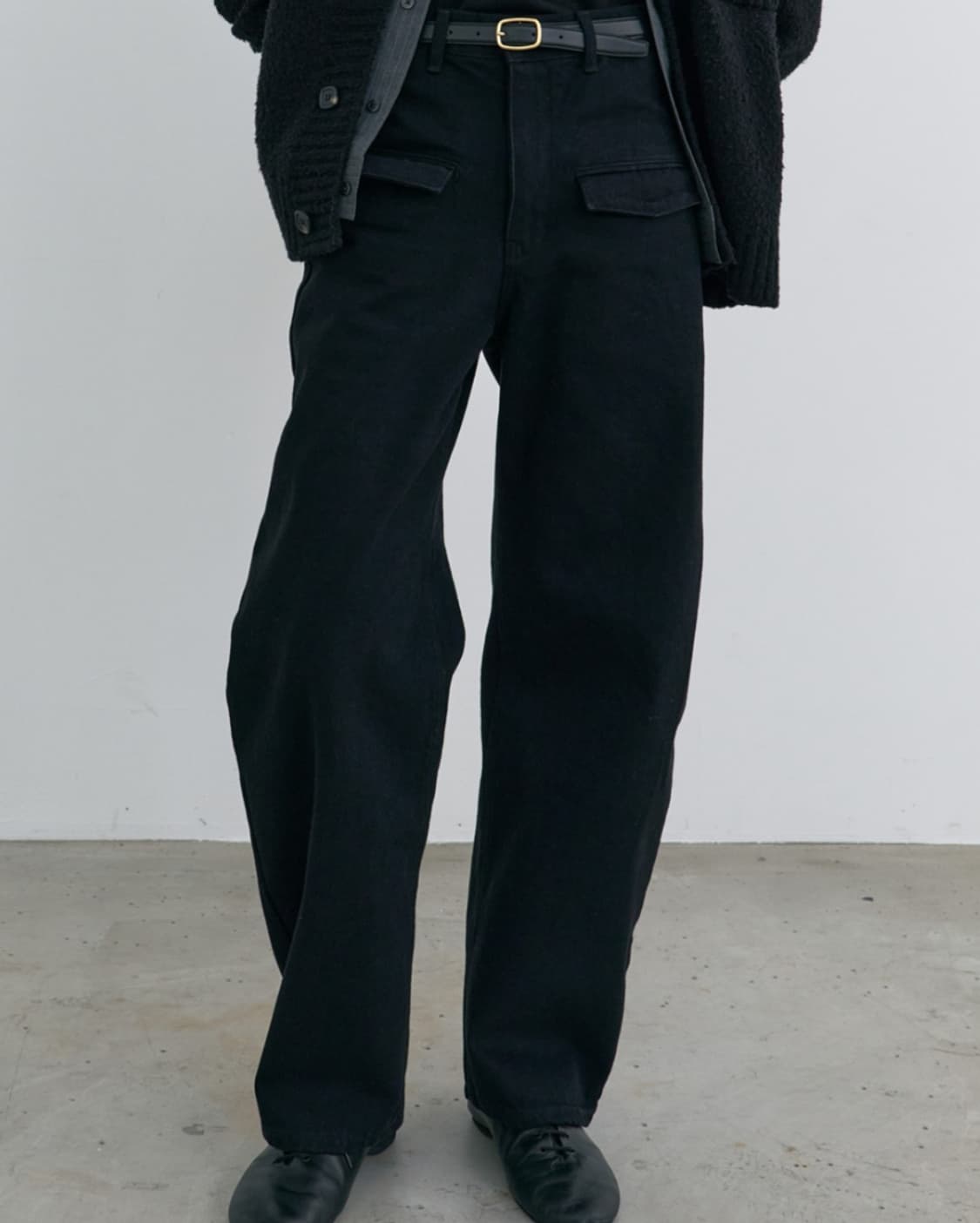 [48]아이엘 Curved Jeans_Black 상품이미지1