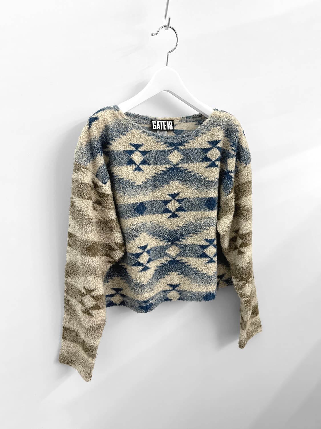 90s 빈티지 Gate18 나바호 패턴 부클 플리스 상품이미지3