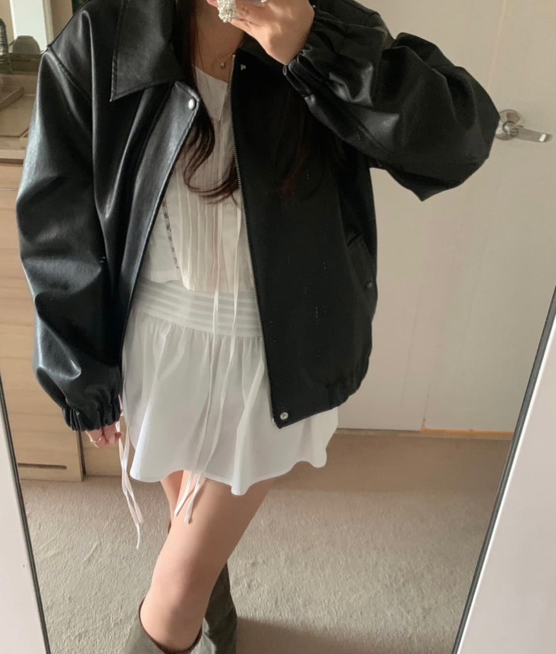 반택포) leeds 리즈 가죽자켓 Bella leather jacket 상품이미지4