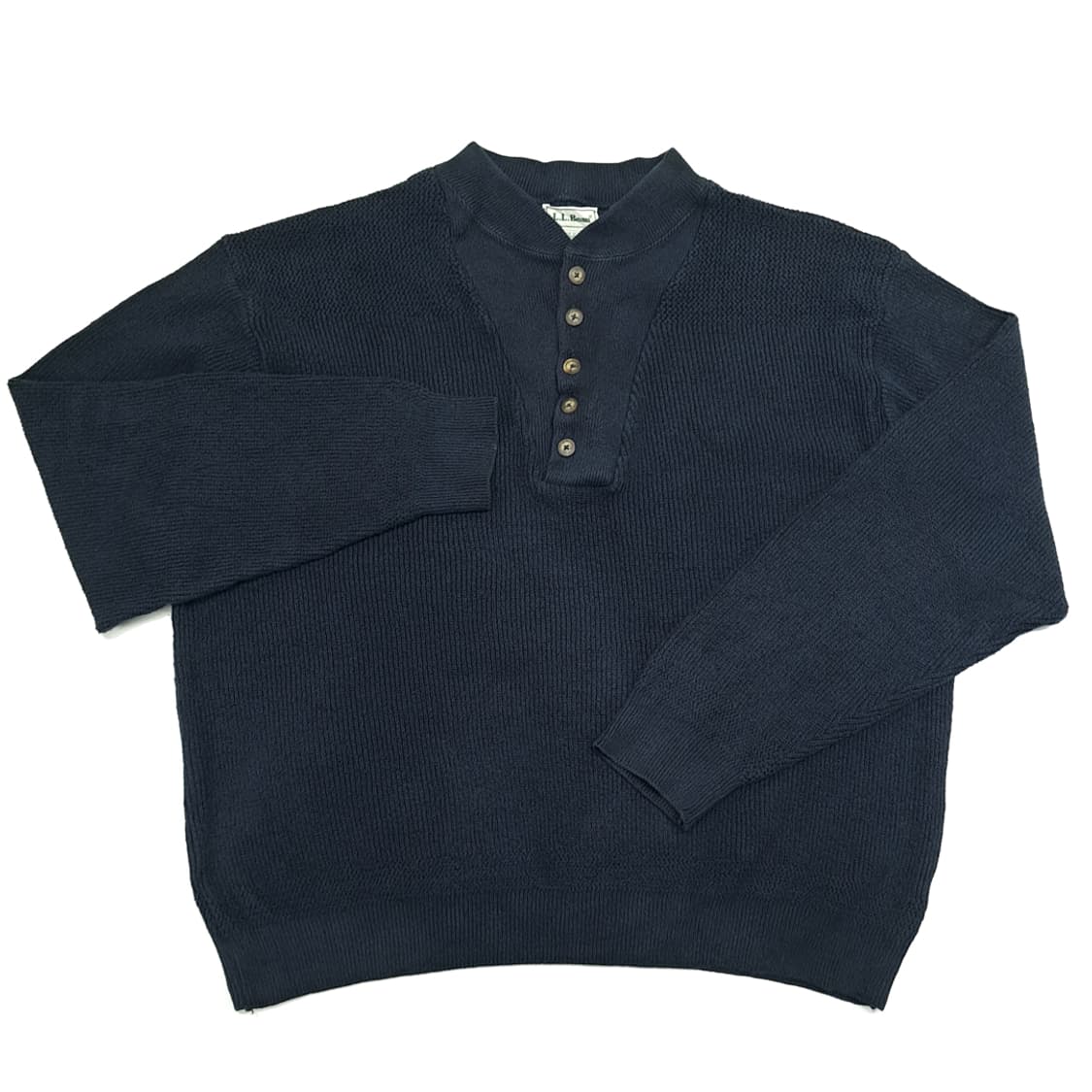 CN942 L 엘엘빈 USA 빈티지블랙 코튼 하이넥 오버핏 니트 스웨터 상품이미지2