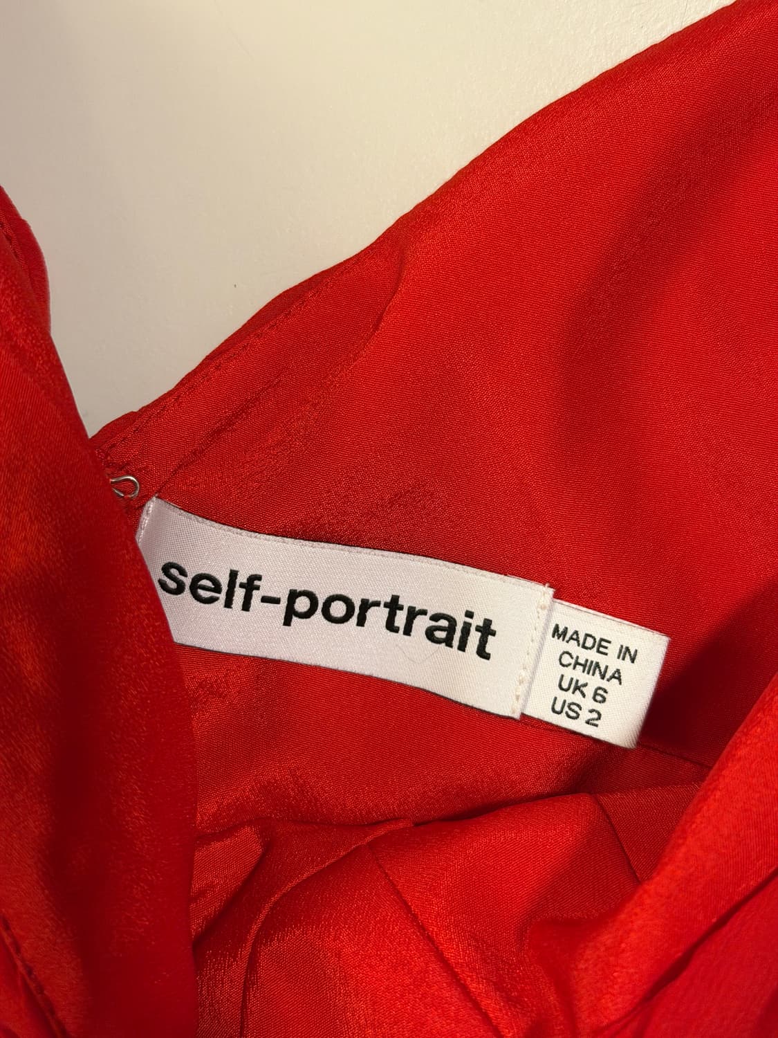 Self-Portrait 레드 플리츠 쉬폰 미니드레스 UK6 상품이미지2