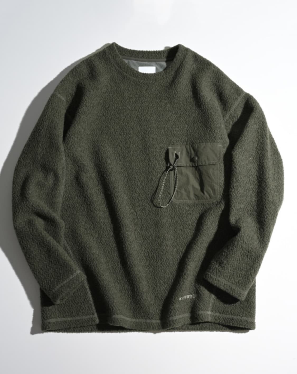 앤드원더 자가드 크루넥 후리스 상품이미지7