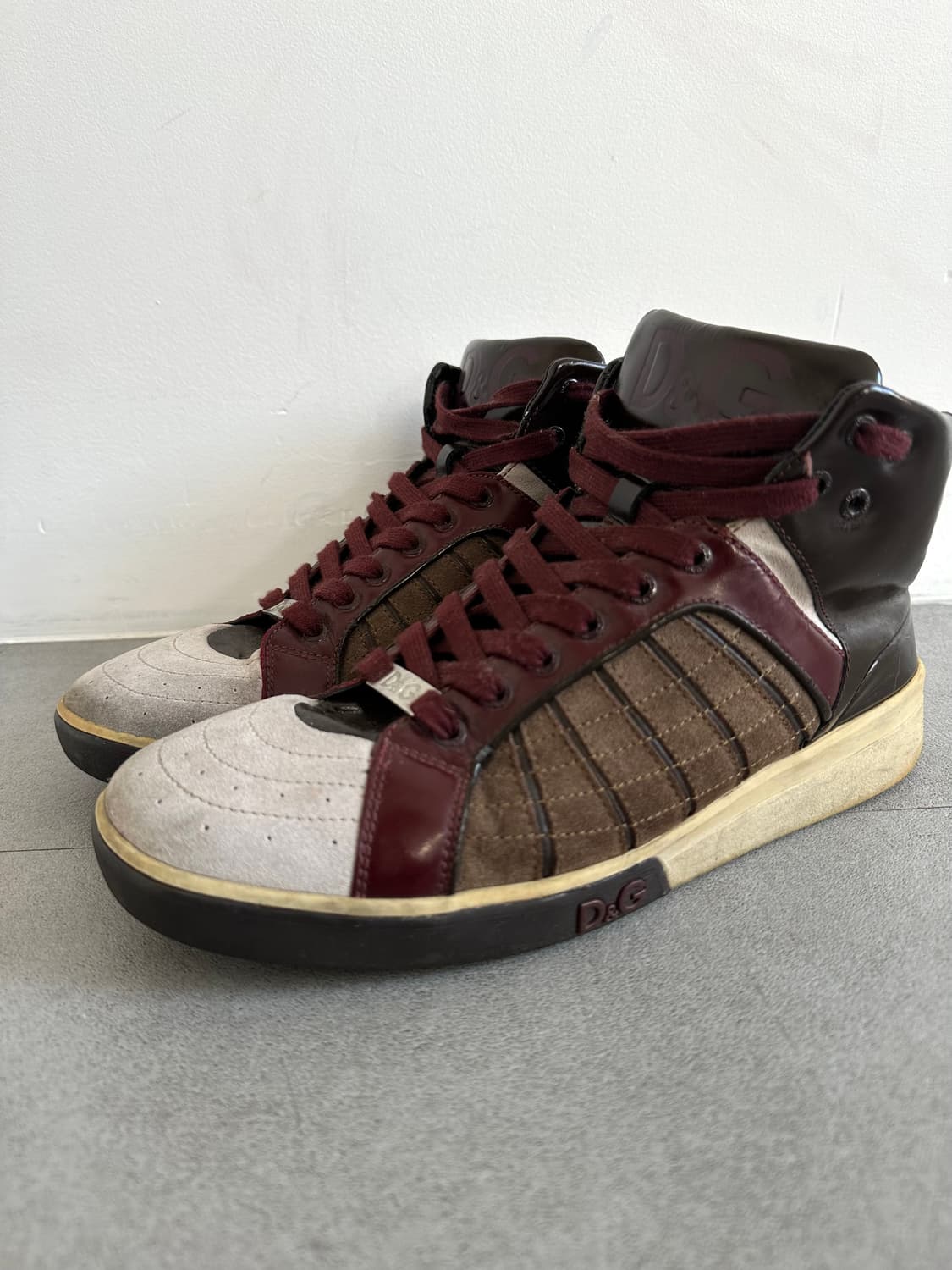 돌체앤가바나 2000s 버건디 하이탑 상품이미지4