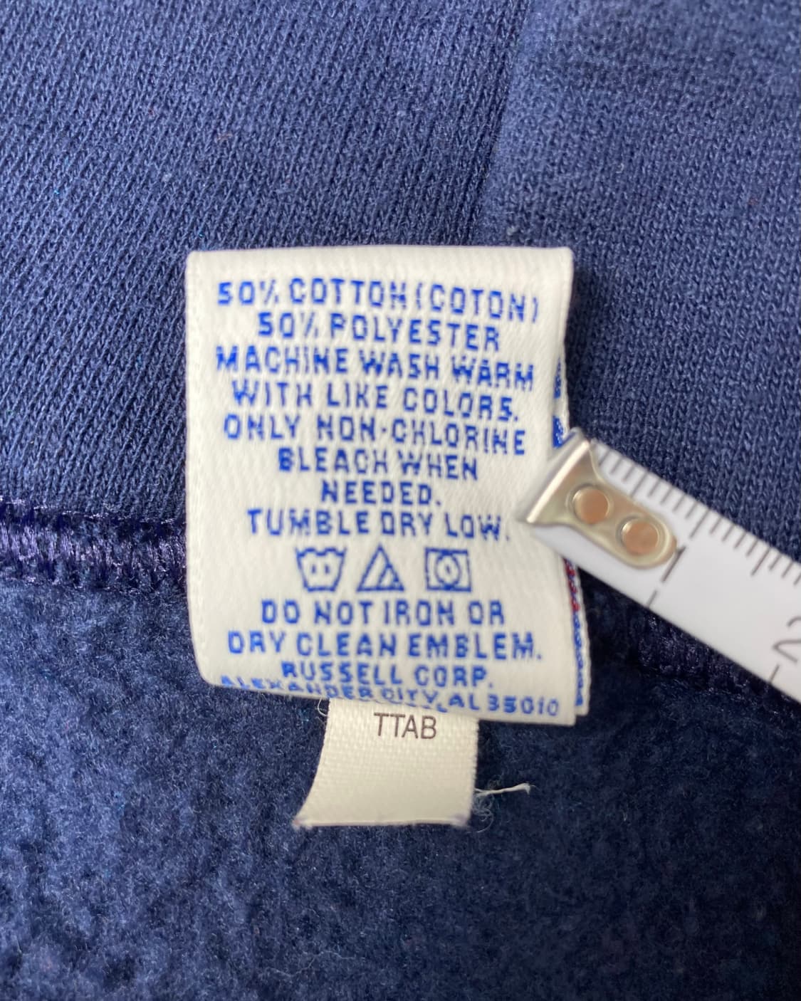 90s Russell Zip Up Hoodie (navy) 상품이미지4