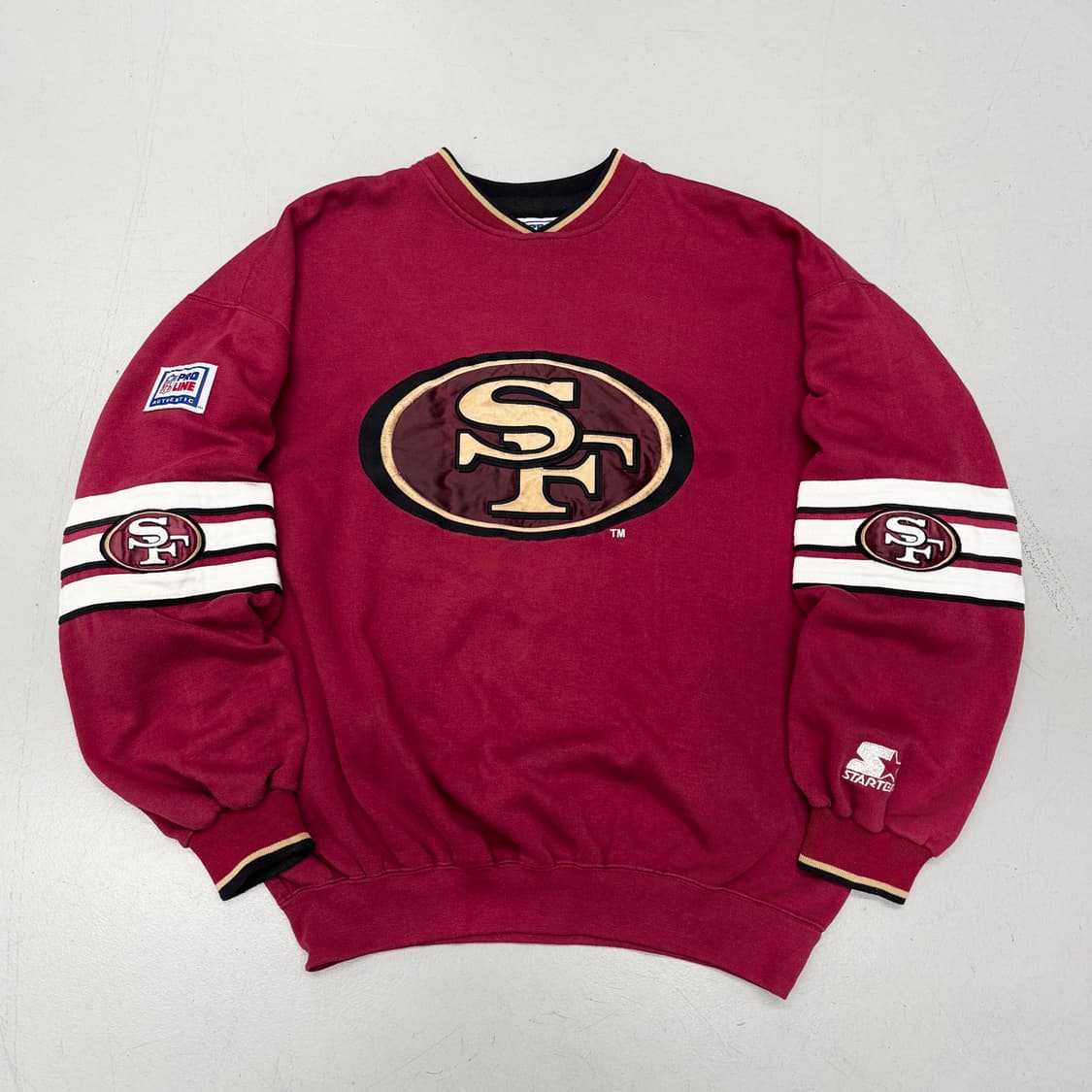 스타터 X NFL 90s 프로라인 49ers 샌프란시스코 스웻 맨투맨 상품이미지2