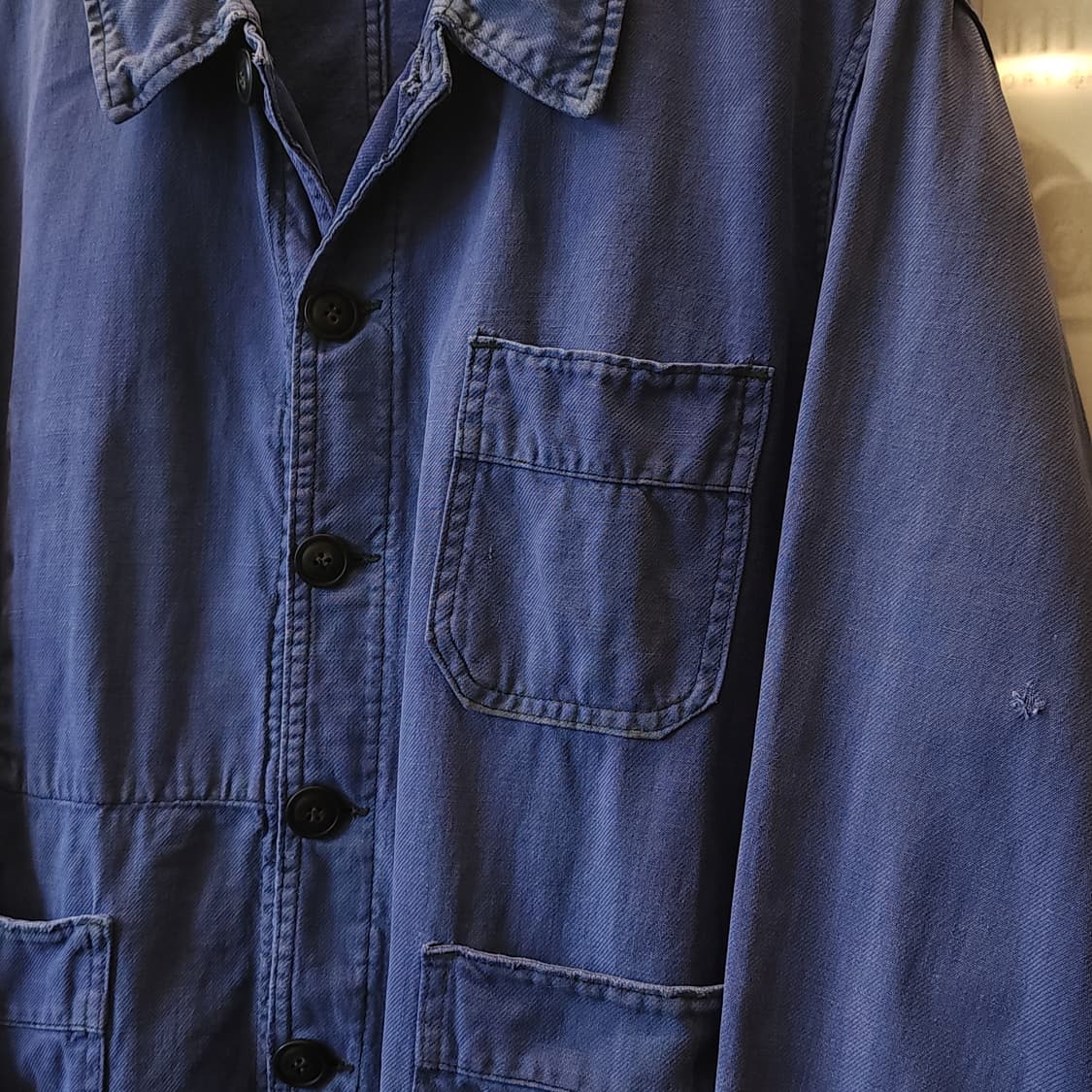 60s 프렌치 워크자켓 프렌치자켓 페이딩 블루 퍼플 52 상품이미지6