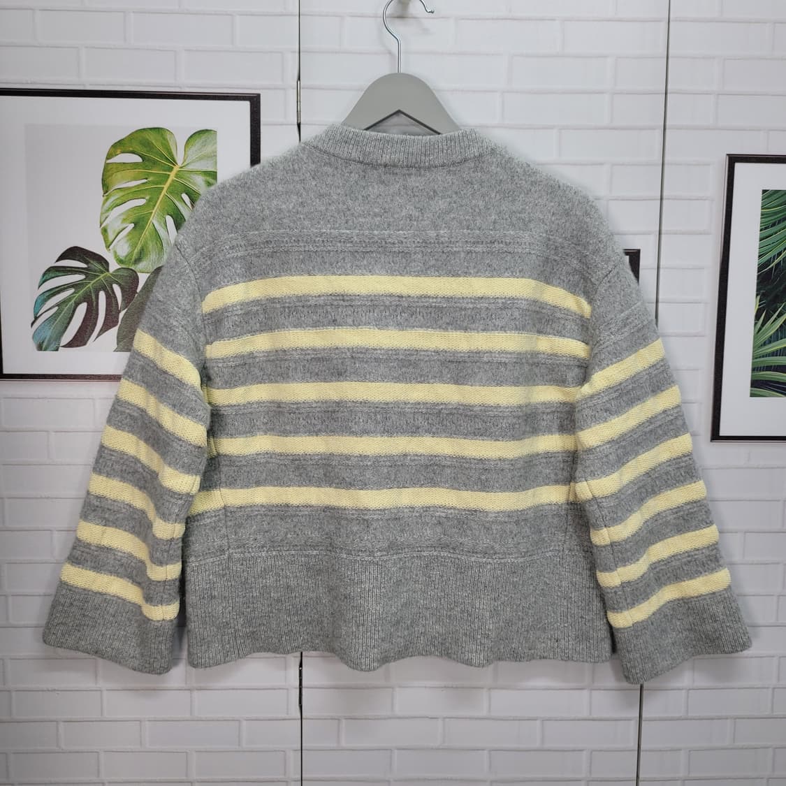 2024년 한섬 시스템 스트라이프 크롭 니트 스웨터 F(90)사이즈 상품이미지4