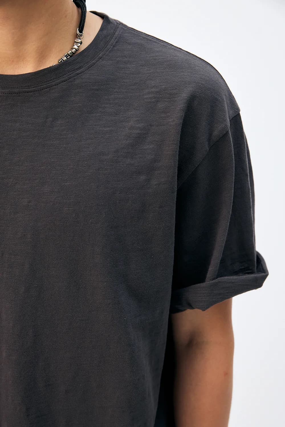 2) 해칭룸 Base Tee Slub Charcoal 상품이미지4