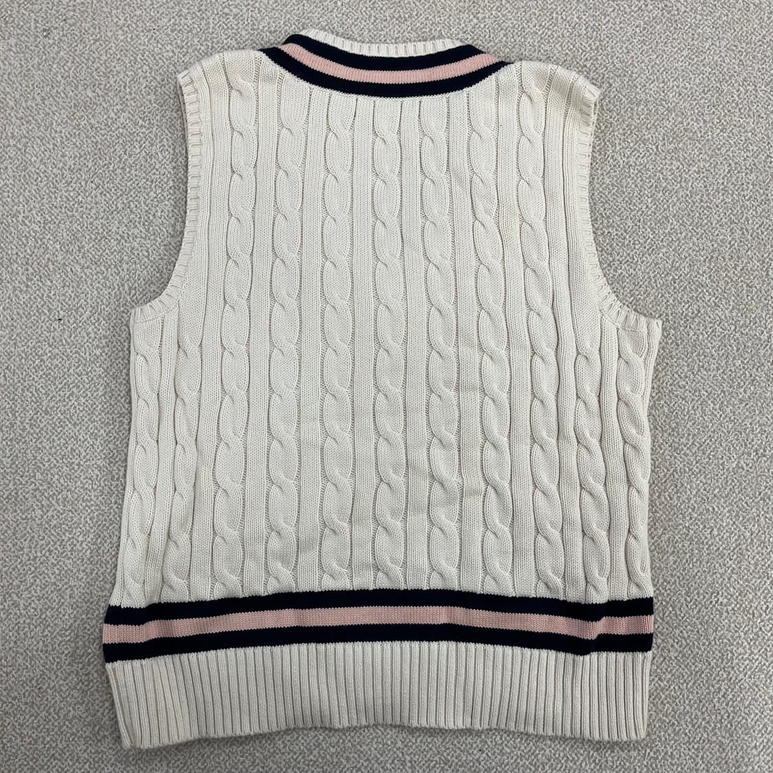 M 랄프로렌 여성 케이블 니트 조끼 0129M1 상품이미지4