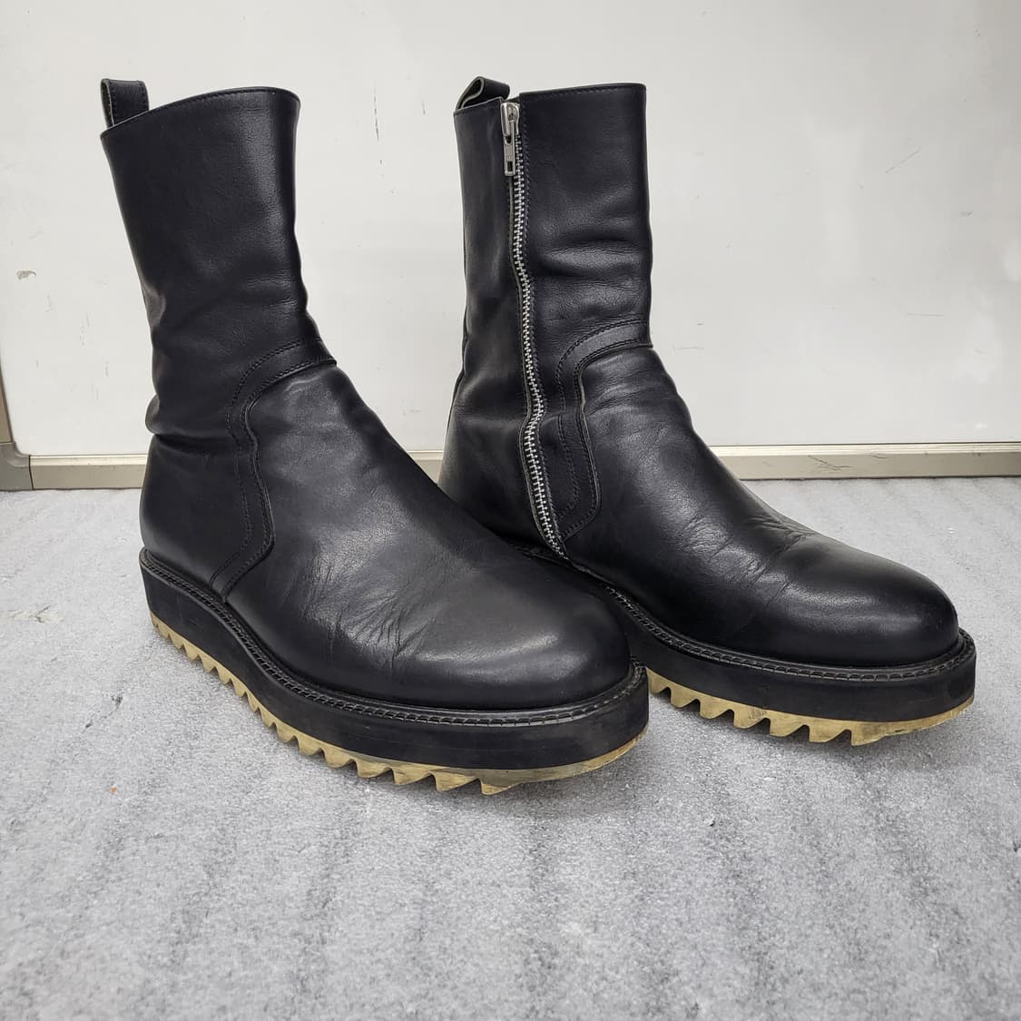 라메르마메종 블랙 가죽 앵클 부츠 270mm 상품이미지3