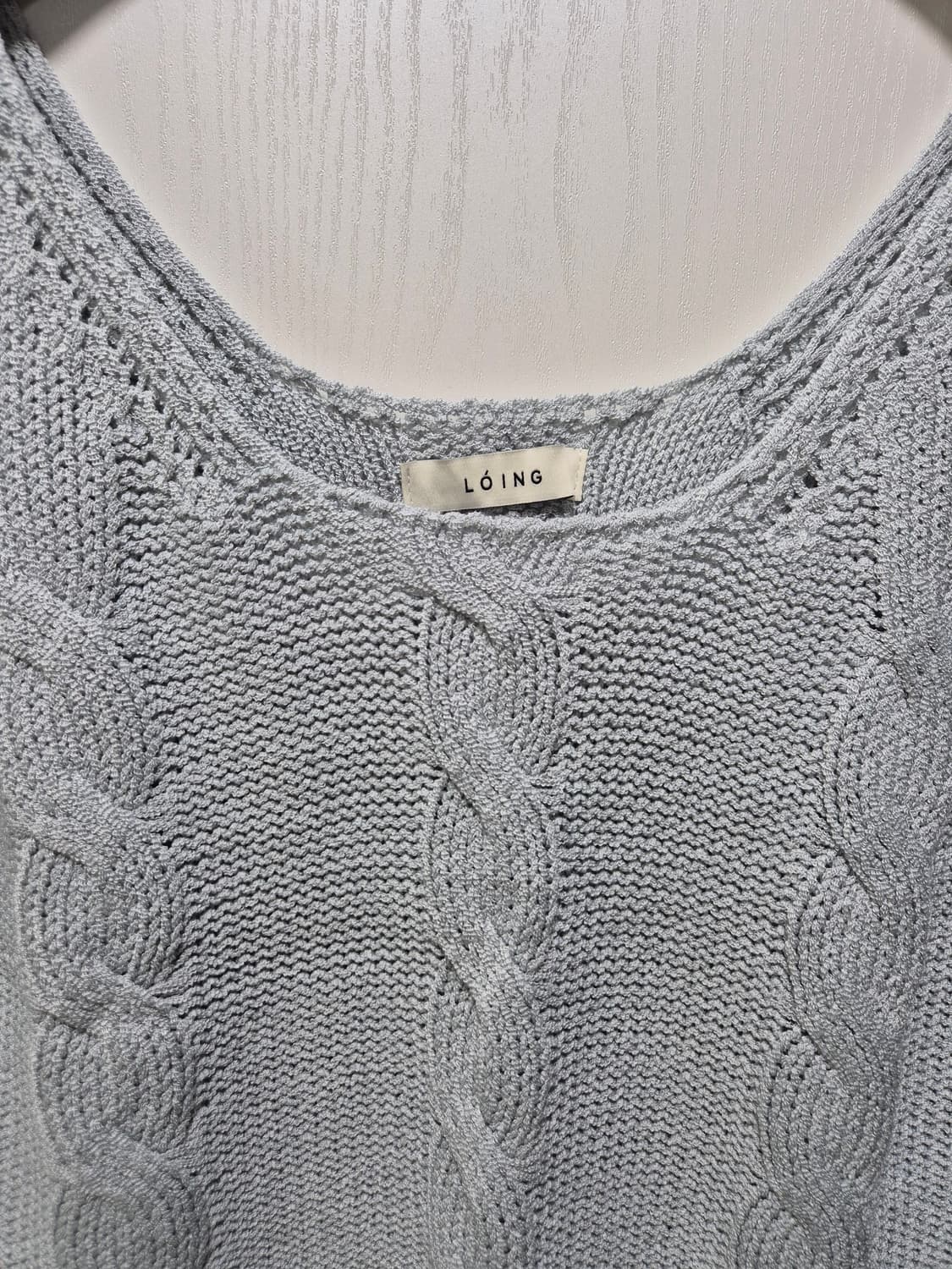 꽈배기 니트 슬리브리스 탑 상품이미지2