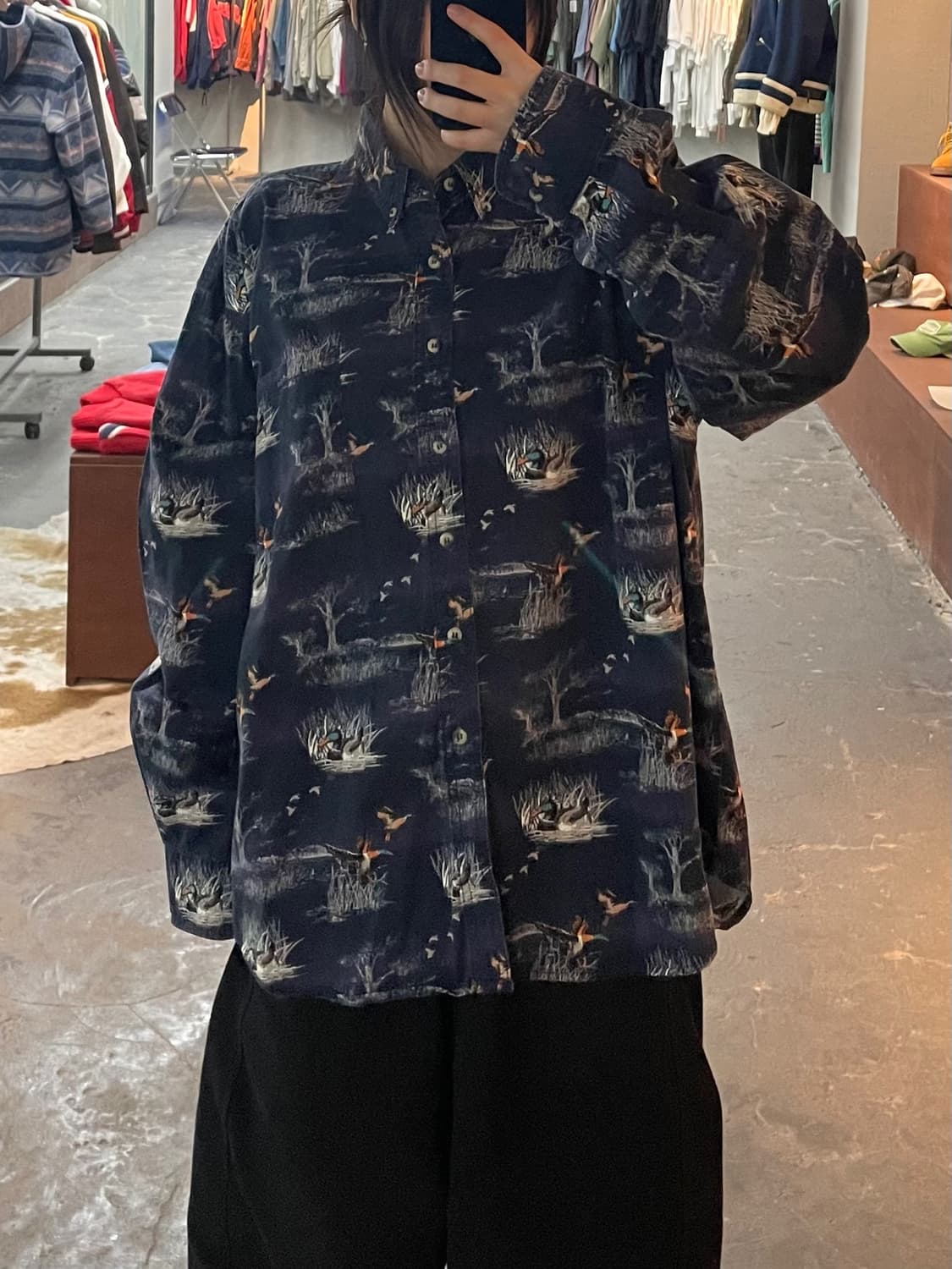 빈티지 아웃도어라이프 패턴 헌팅셔츠 H2233 상품이미지1