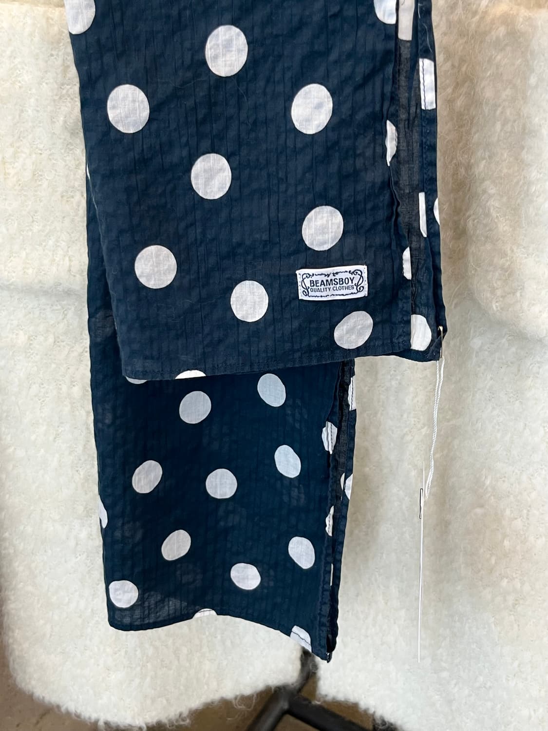 BEAMSBOY 도트 스카프 네이비 상품이미지10