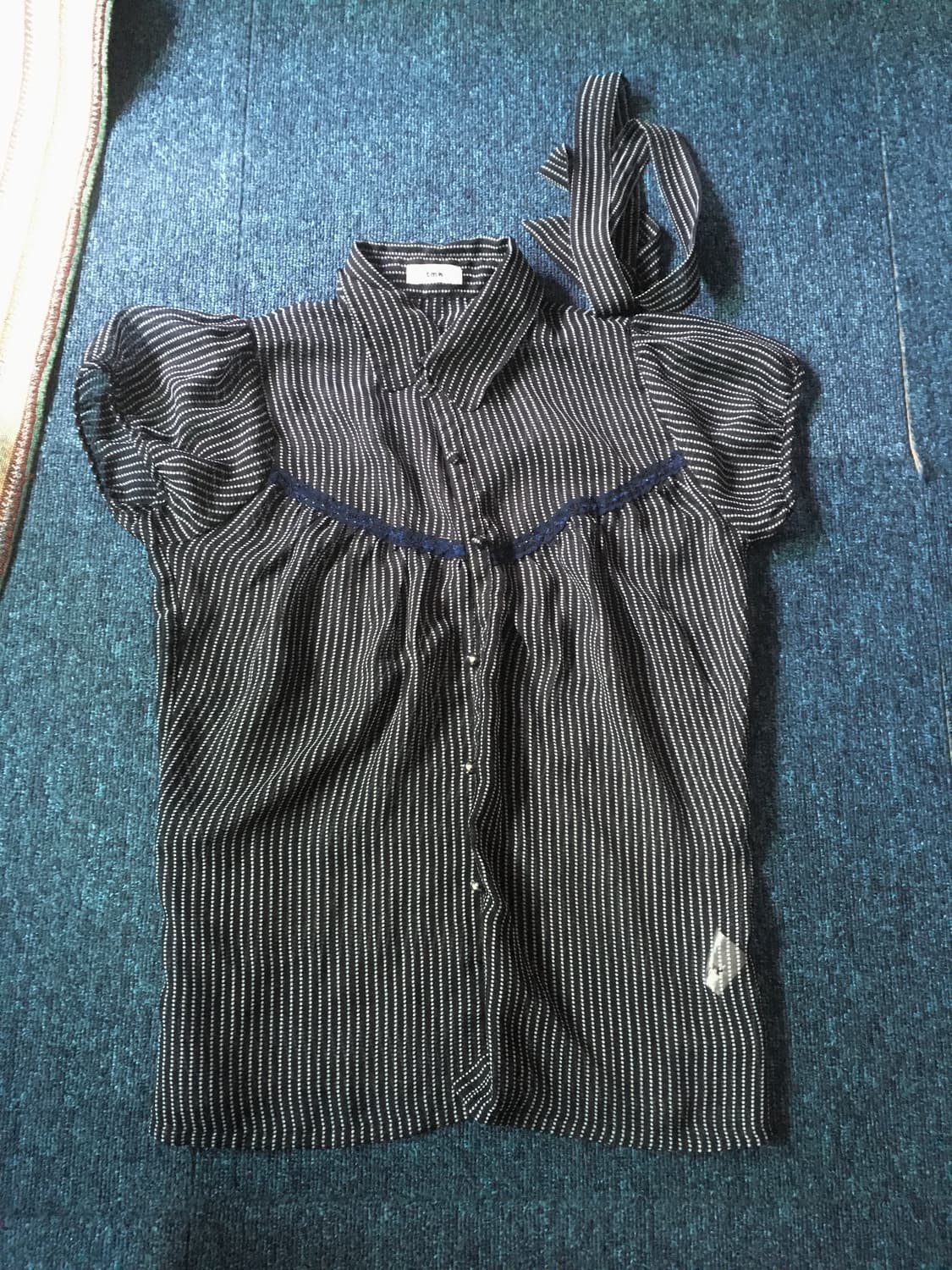 vintage navy blouse 상품이미지1