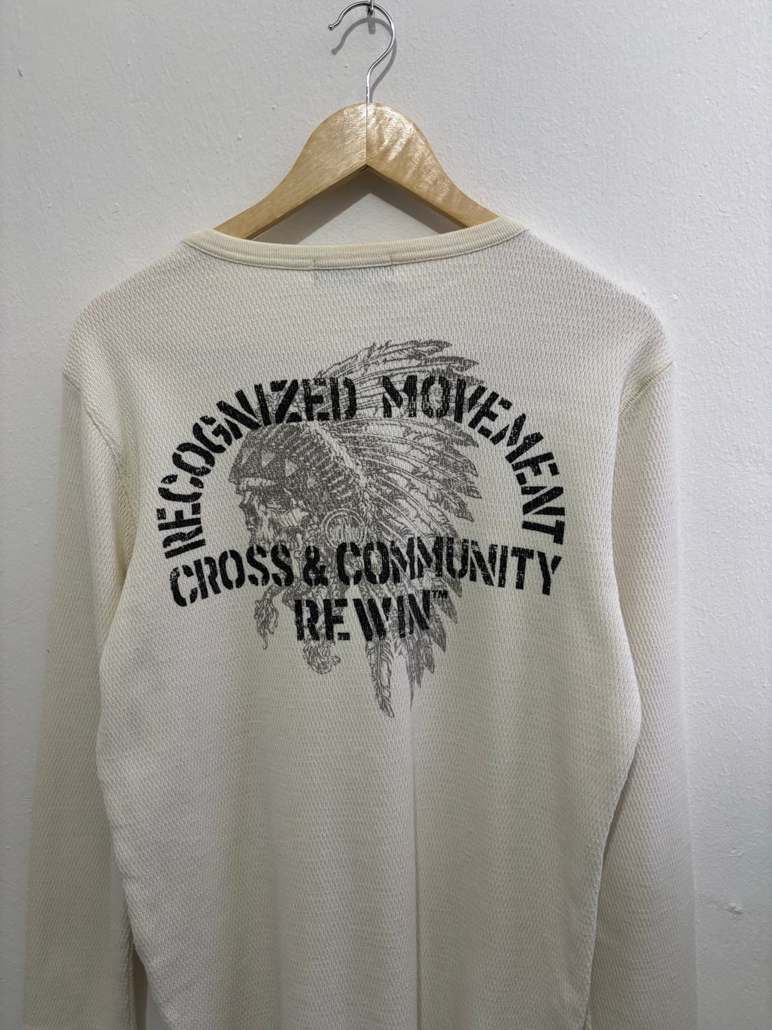 Buckaroo White Henley Neck Long Sleeve 상품이미지1