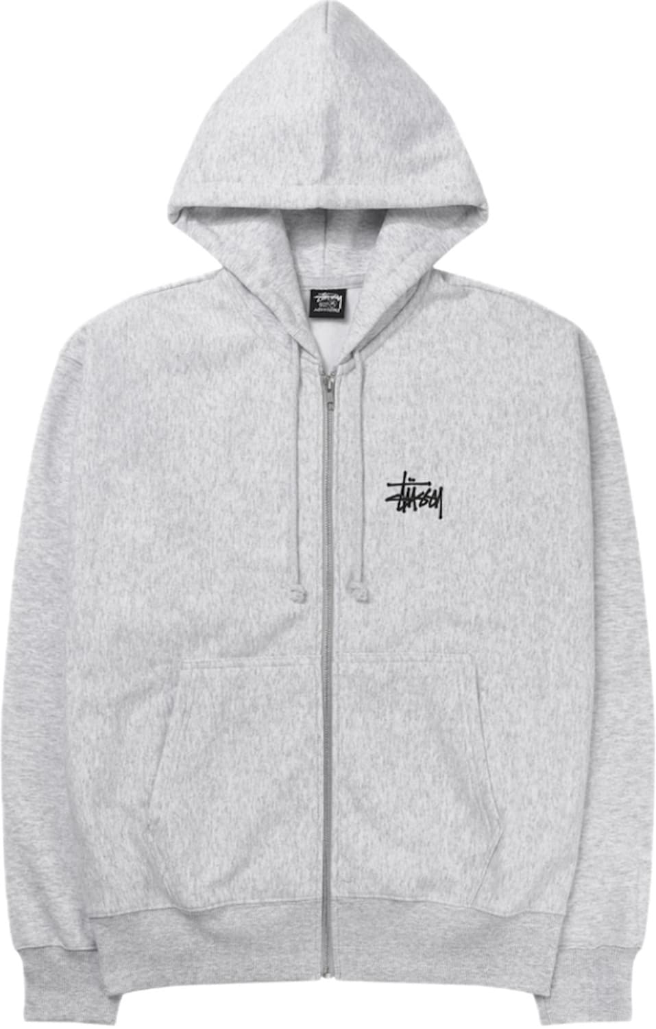 스투시 베이직 스투시 후드 집업 애쉬 헤더 상품이미지1