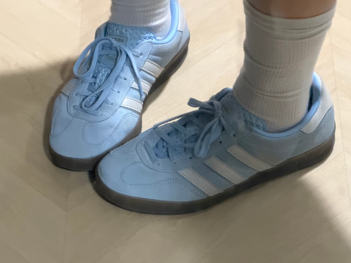 아디다스 오리지널스 가젤 인도어 클리어 스카이 오프 화이트 상품이미지2