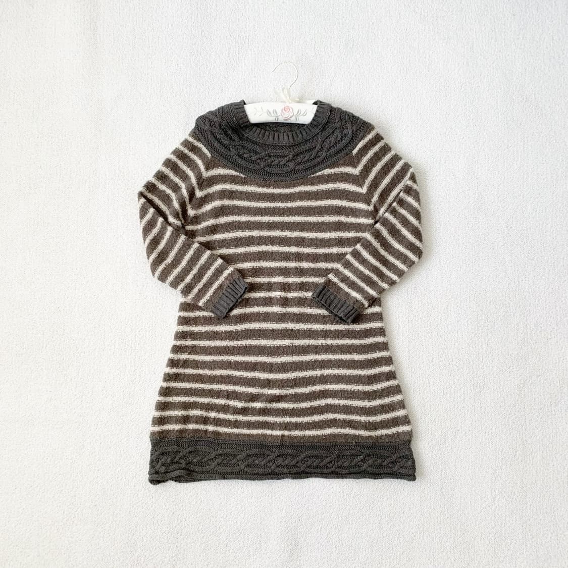 코코아 모리걸 스트라이프 니트 ops 상품이미지2