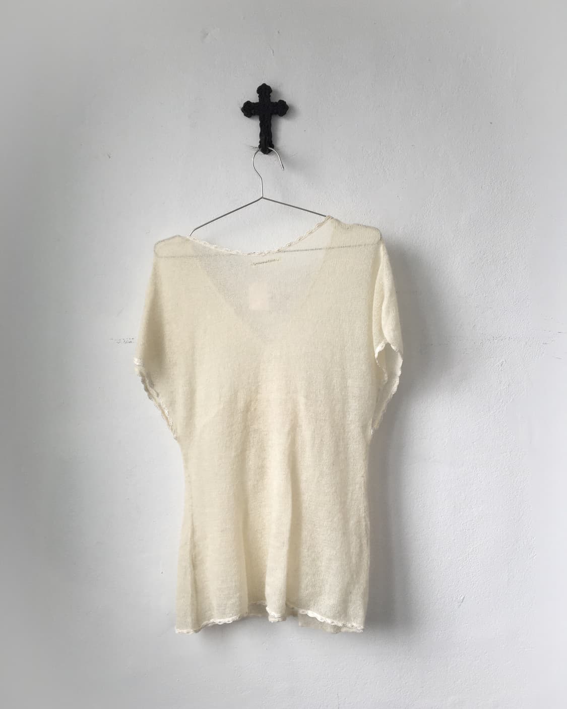 Ornament beads point woolen knit top 상품이미지3