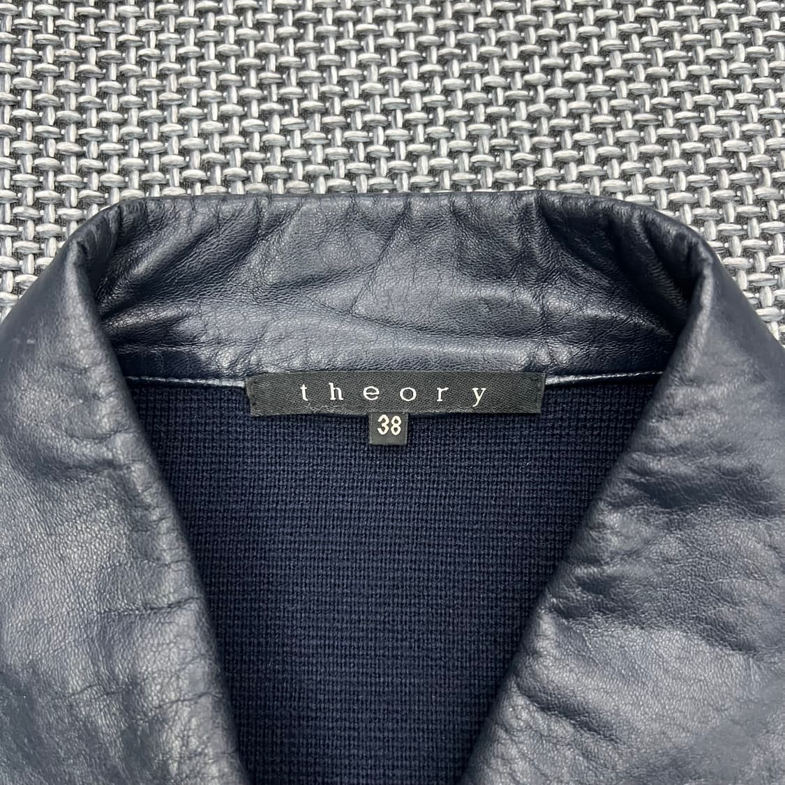 띠어리 레더 니트 자켓 상품이미지2