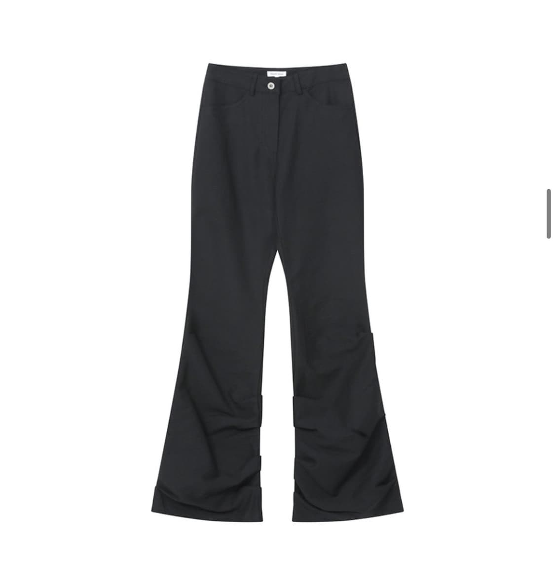 미세키서울 코튼 셔링 부츠컷 팬츠 블랙 2사이즈 상품이미지1