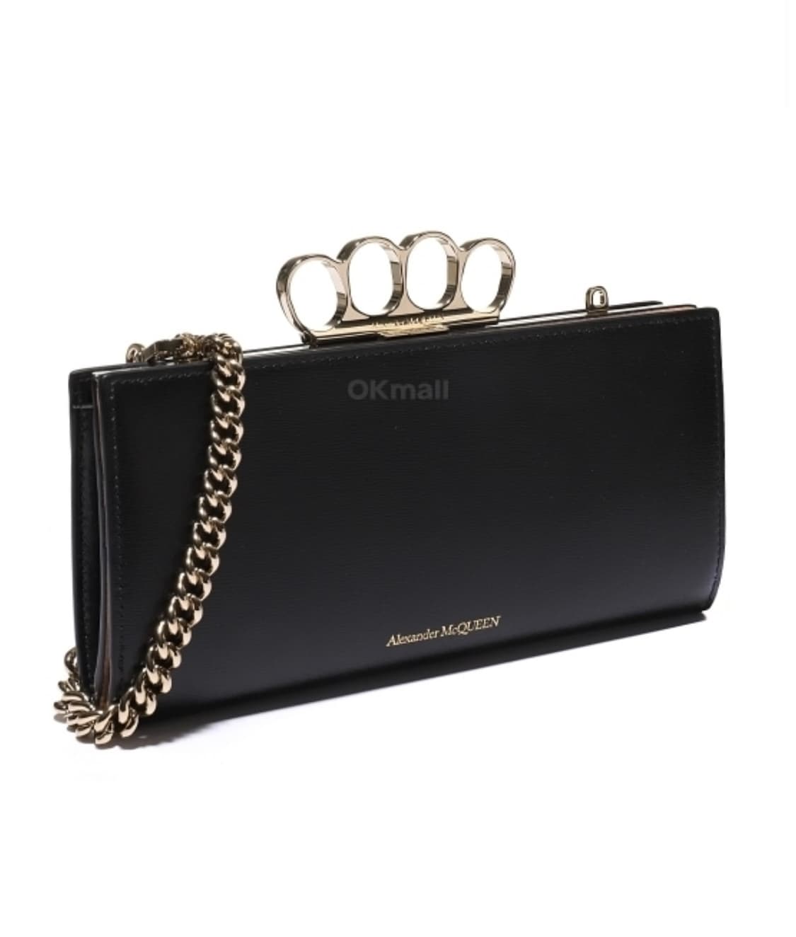 [새상품]알렉산더맥퀸 포링 너클 체인 클러치백 블랙 상품이미지5
