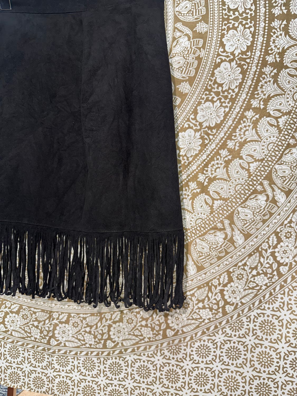 빈티지 스웨이드 보헤미안 미디스커트  상품이미지4