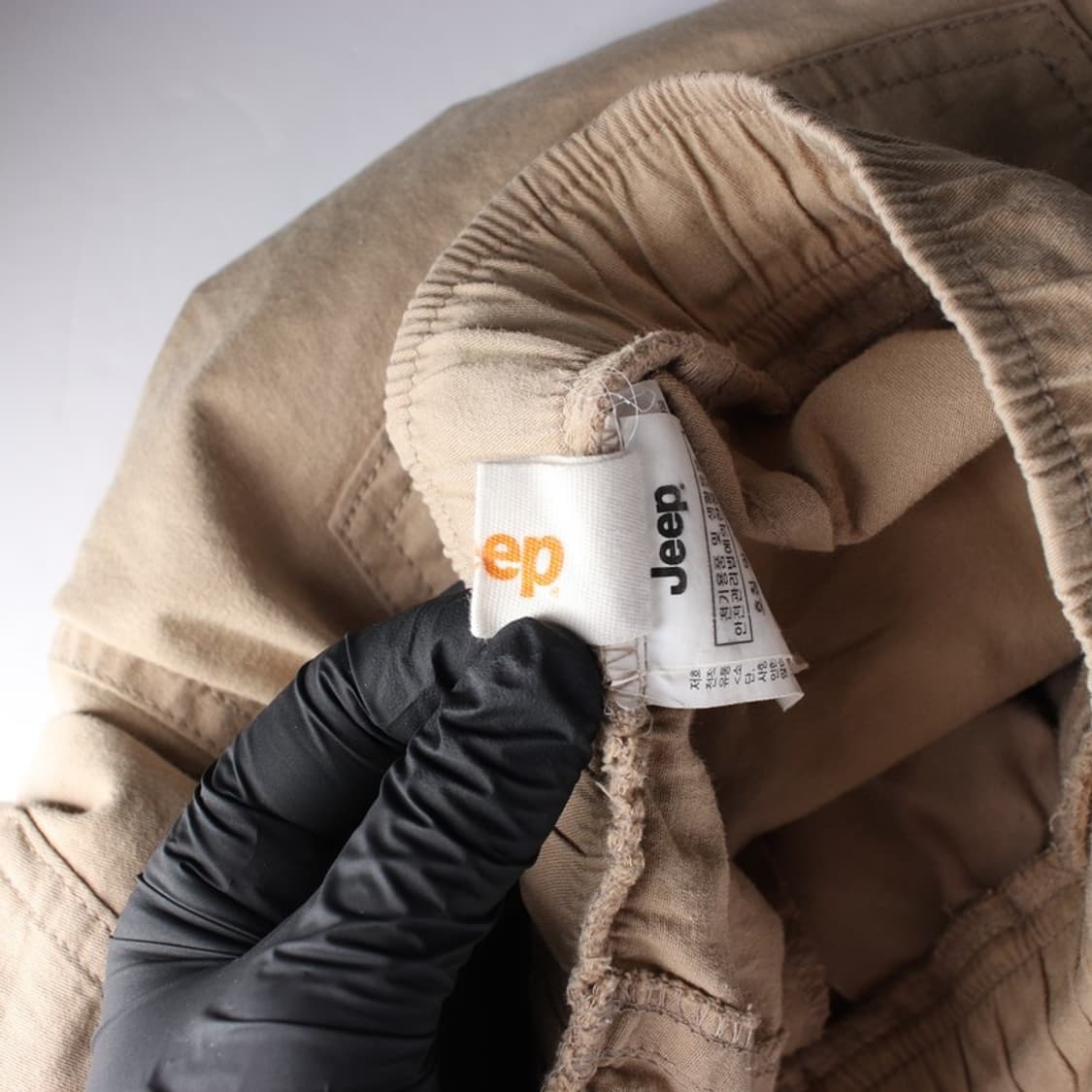 Jeep 1941 베이지 로고 자수 면 조거 팬츠 34 상품이미지7