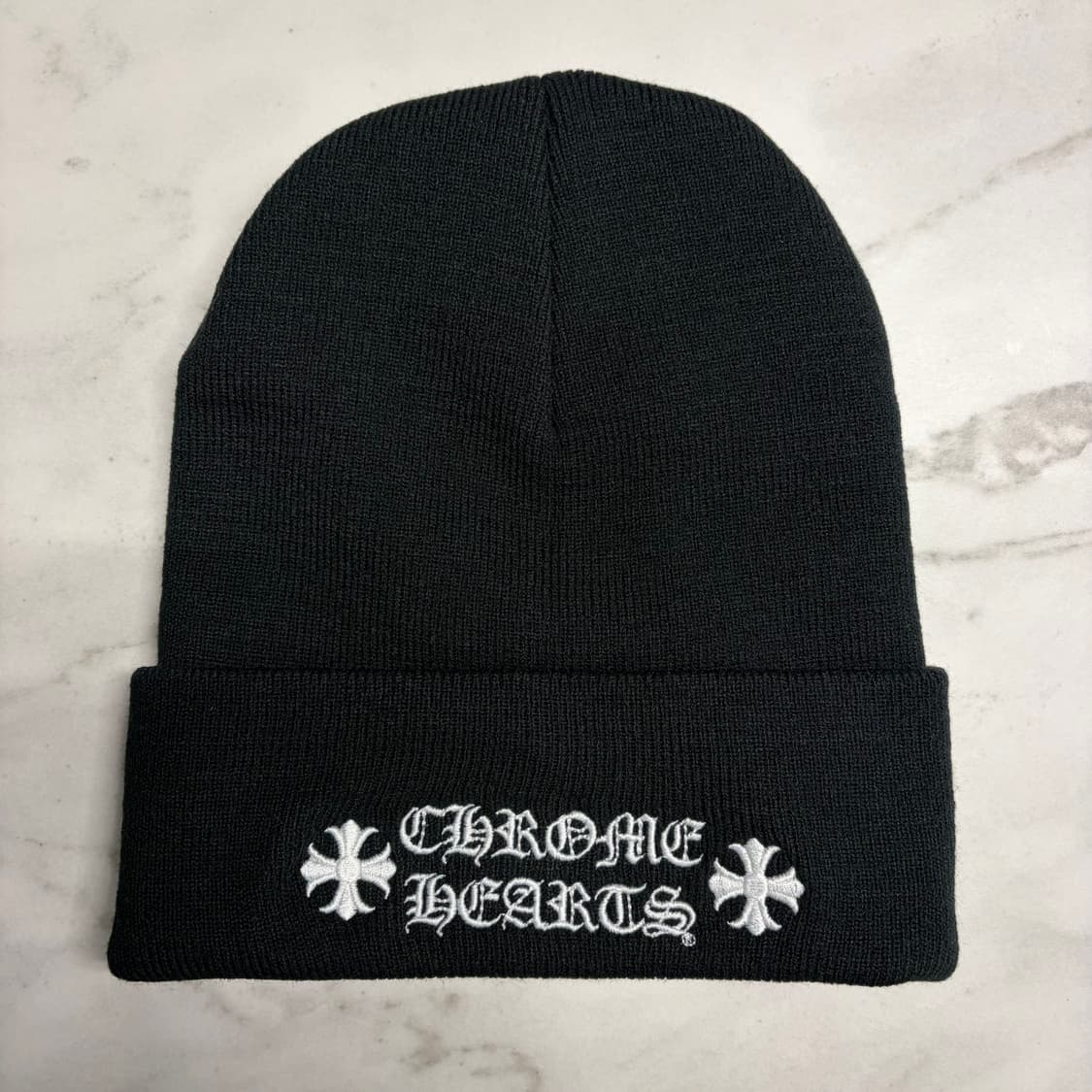 크롬하츠 Chrome Hearts 크로스 레터링 로고 워치 캡 비니 OS 상품이미지2